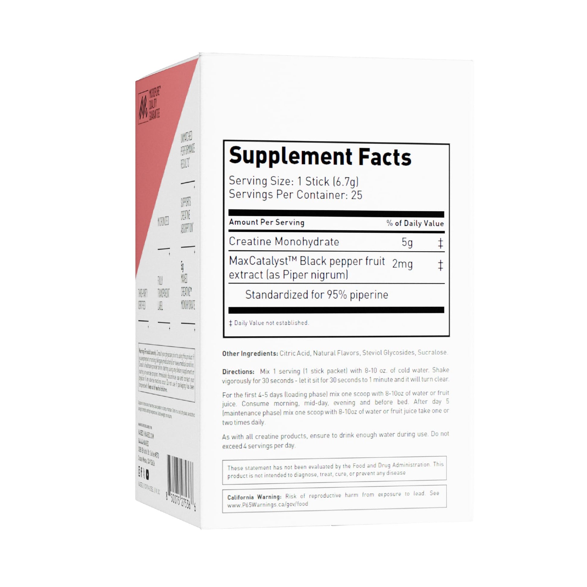 Kaged Creatine Monohydrate + Max Absorption Technology | Micronized Powder Stick Packs | Strawberry Lemonade | Muscle Building & Recovery | Brain Health | Supplements for Men & Women | 25 Servings Kaged Au supplements