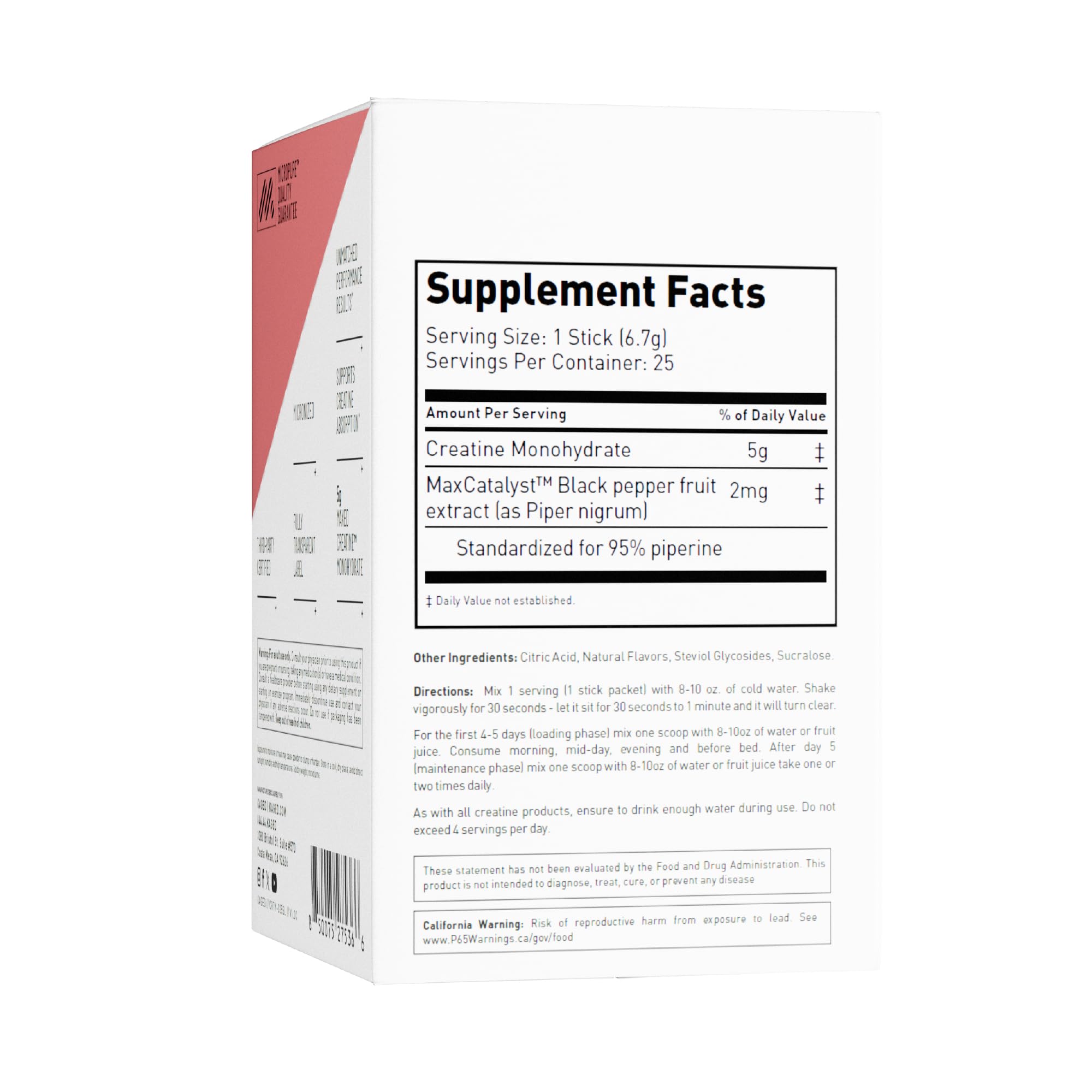 Kaged Creatine Monohydrate + Max Absorption Technology | Micronized Powder Stick Packs | Strawberry Lemonade | Muscle Building & Recovery | Brain Health | Supplements for Men & Women | 25 Servings Kaged Au supplements