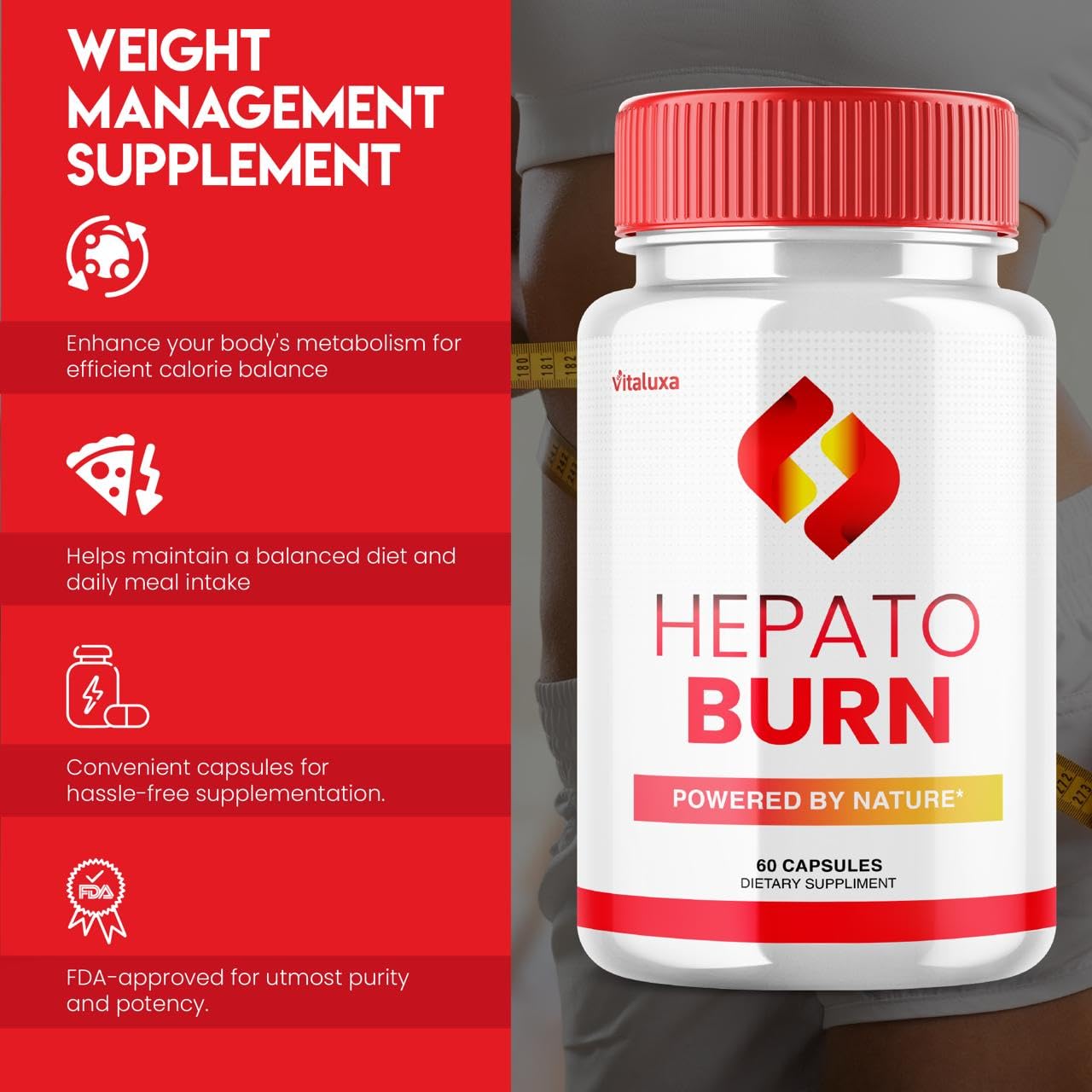 (3 Pack) Hepato Burn Capsules - HepatoBurn Supplement Pills Advanced Formula Wait Premium Blend All Natural Loss Support for Men Women, Hepataburn Reviews Maximum Strength Burner Health (180 Capsules) Vitaluxa Au supplements