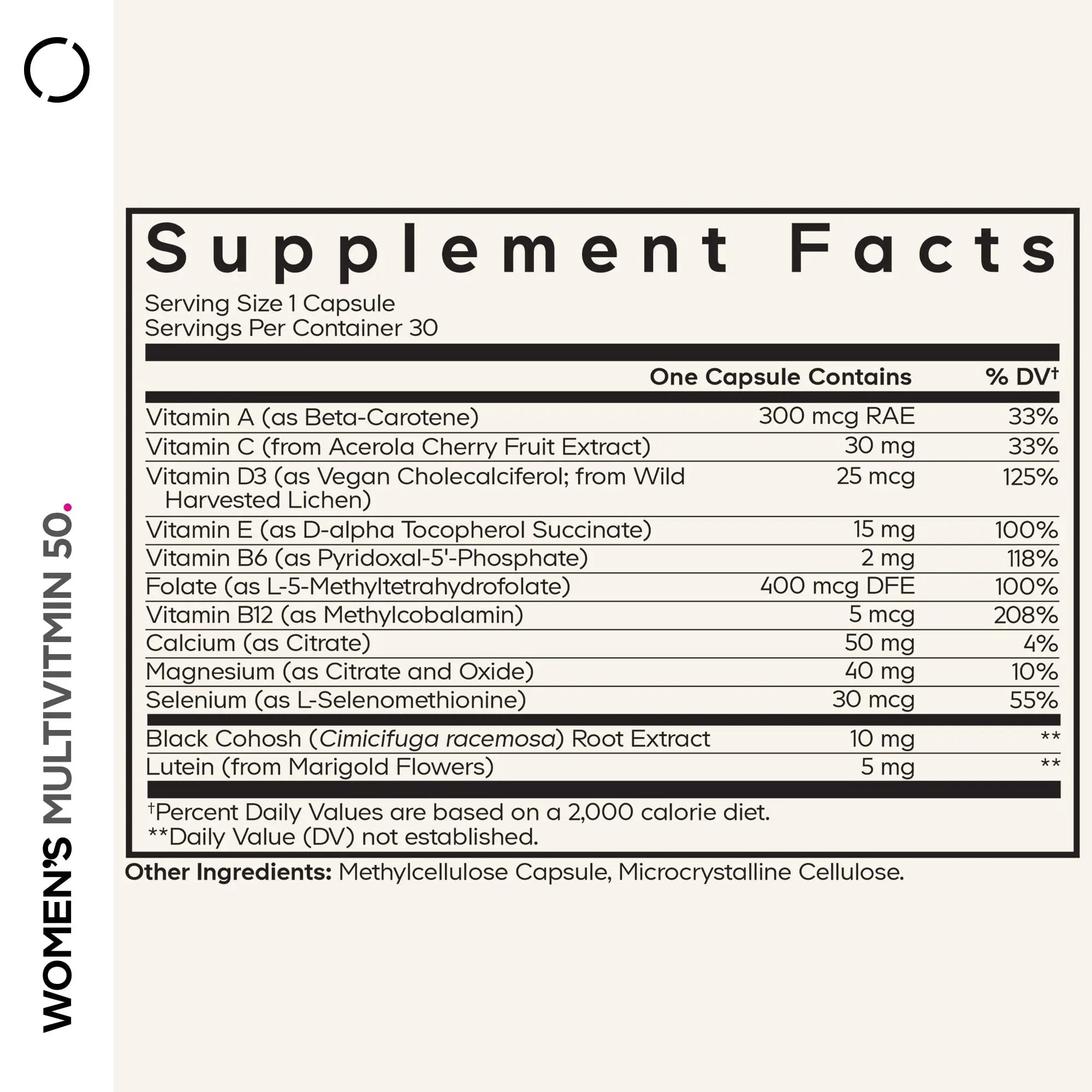 Codeage Women’s Multivitamin 50 - Essential Vitamins for Women Over 50, Methylated Folate, Magnesium, Selenium, Vitamin B6, B12, D3 Antioxidants Codeage Au supplements