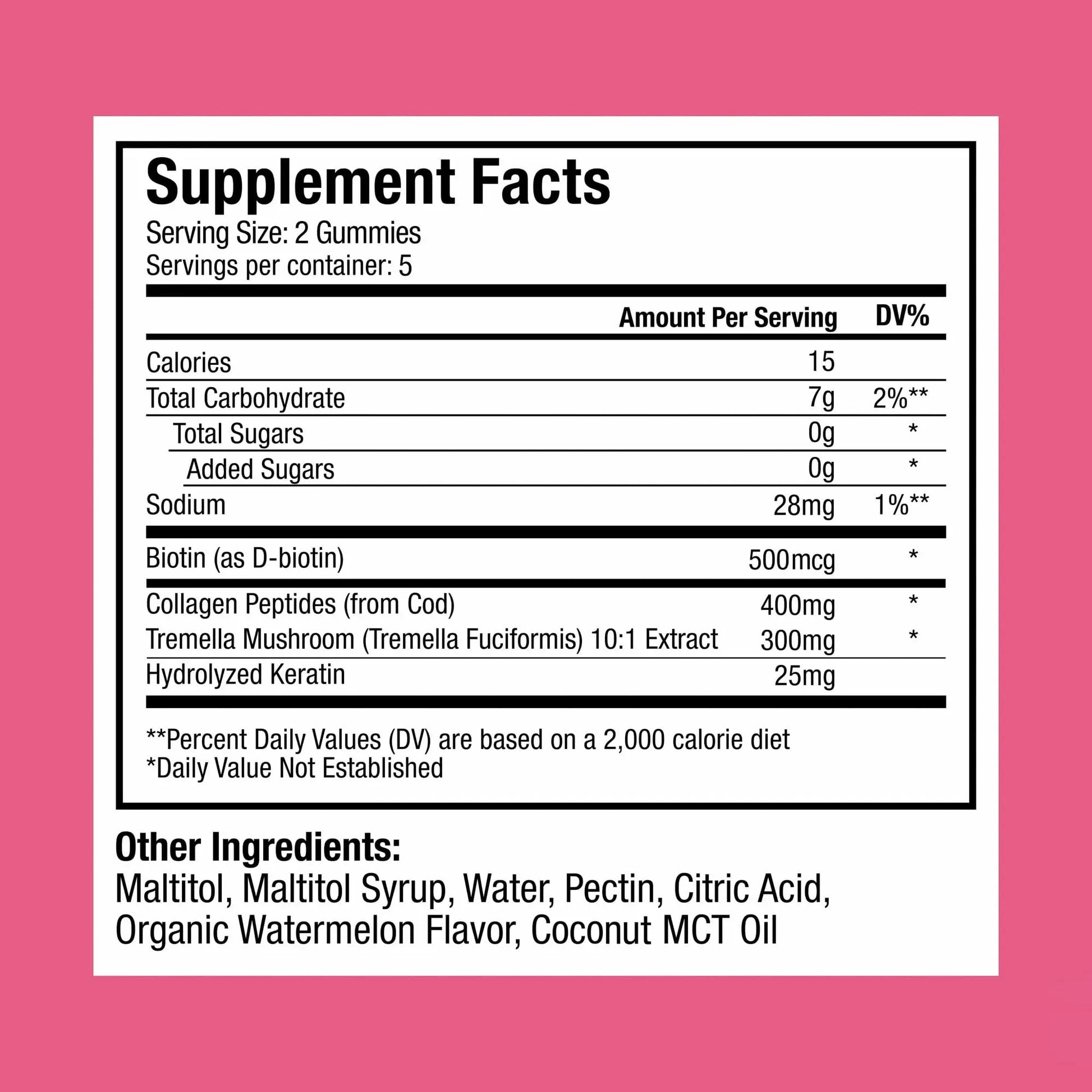 Plant People WonderBeauty Hair, Skin & Nails Rejuvenation Gummies with Tremella Mushroom, Marine Collagen Peptides, Keratin, & Biotin Plant People Au supplements