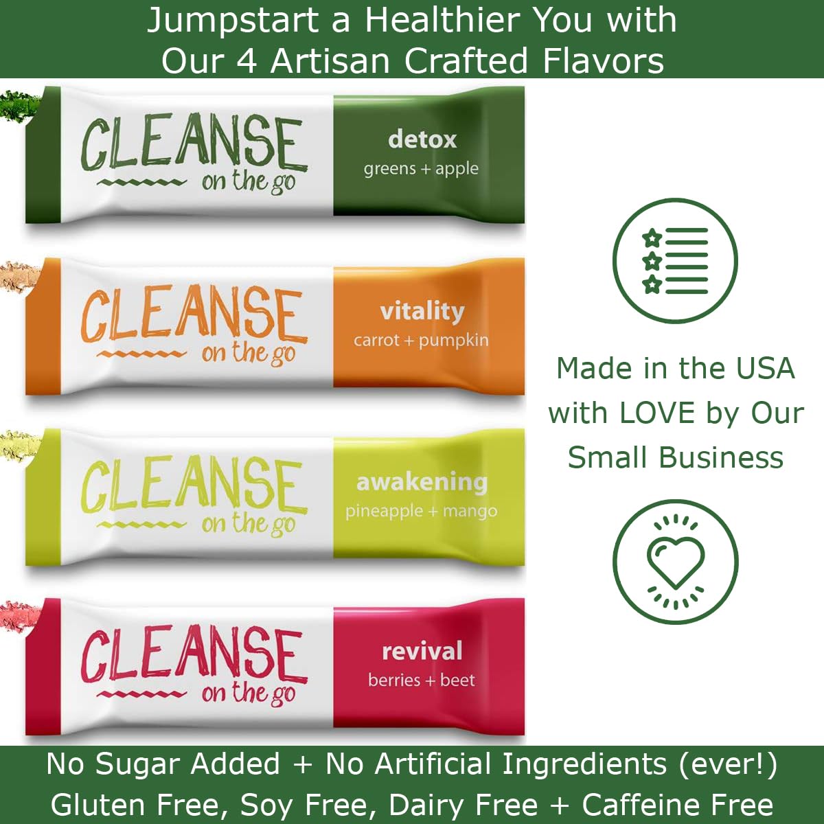 CLEANSE on the go - 3 Day Juice Cleanse - Just Add Water - 21 Powder Packets CLEANSE on the go Au supplements