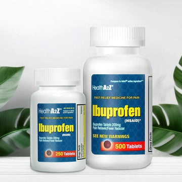 HealthA2Z Ibuprofen 200mg Tablets | Pain Reliever & Fever Reducer | 750 Total Tablets (250 Counts + 500 Counts) | Pain Relief for Headache, Muscle Pain, Joint Pain & Inflammation HealthA2Z Au supplements