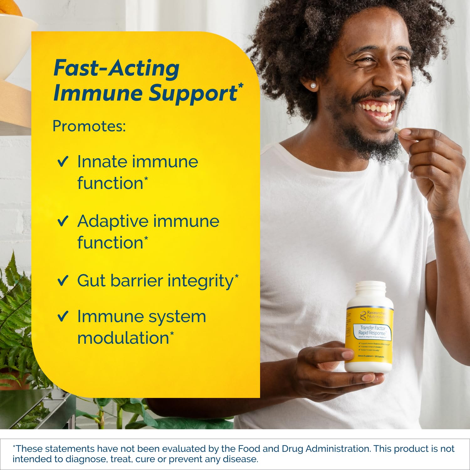 Researched Nutritionals Transfer Factor Rapid Response Immune Support Supplement - Colostrum Blend with Beta Glucan, IP-6 & Lactoferrin, Fast-Acting Innate & Adaptive Immune Modulation (120 Capsules) Researched Nutritionals Au supplements