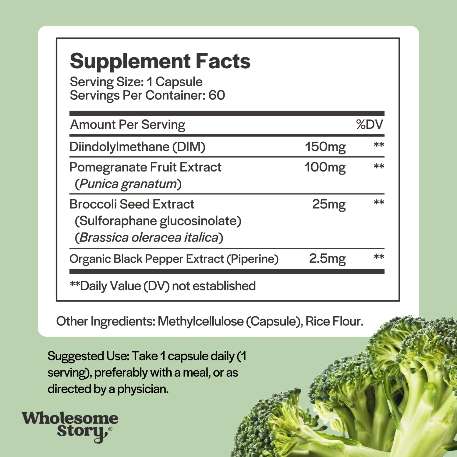 DIM Supplement Women | DIM SGS | Pomegranate, Broccoli and Black Pepper Blend | Estrogen & Hormone Balance for Women | Cell and Tissue Health | 60-Day Supply | Clean Label Project Certified Wholesome Story Au supplements