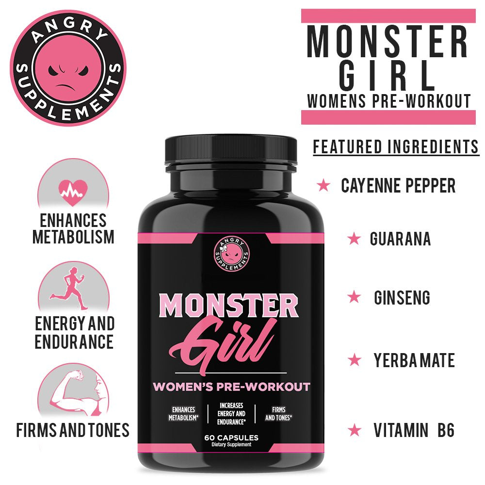 Angry Supplements Monster Girl, Women’s Pre-Workout + Recovery, Apple Cider Vinegar Angry Supplements Au supplements