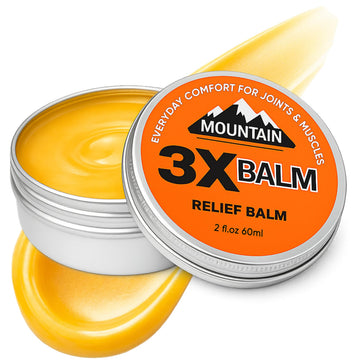 MOUNTAIN 3X 3X Relief Balm, 2.7fl Oz Relief Balm, with Natural Arnica & Camphor, Soothing Neck, Hands & Feet, Non-Greasy Formula, Fast Absorbing (1) MOUNTAIN 3X Au supplements