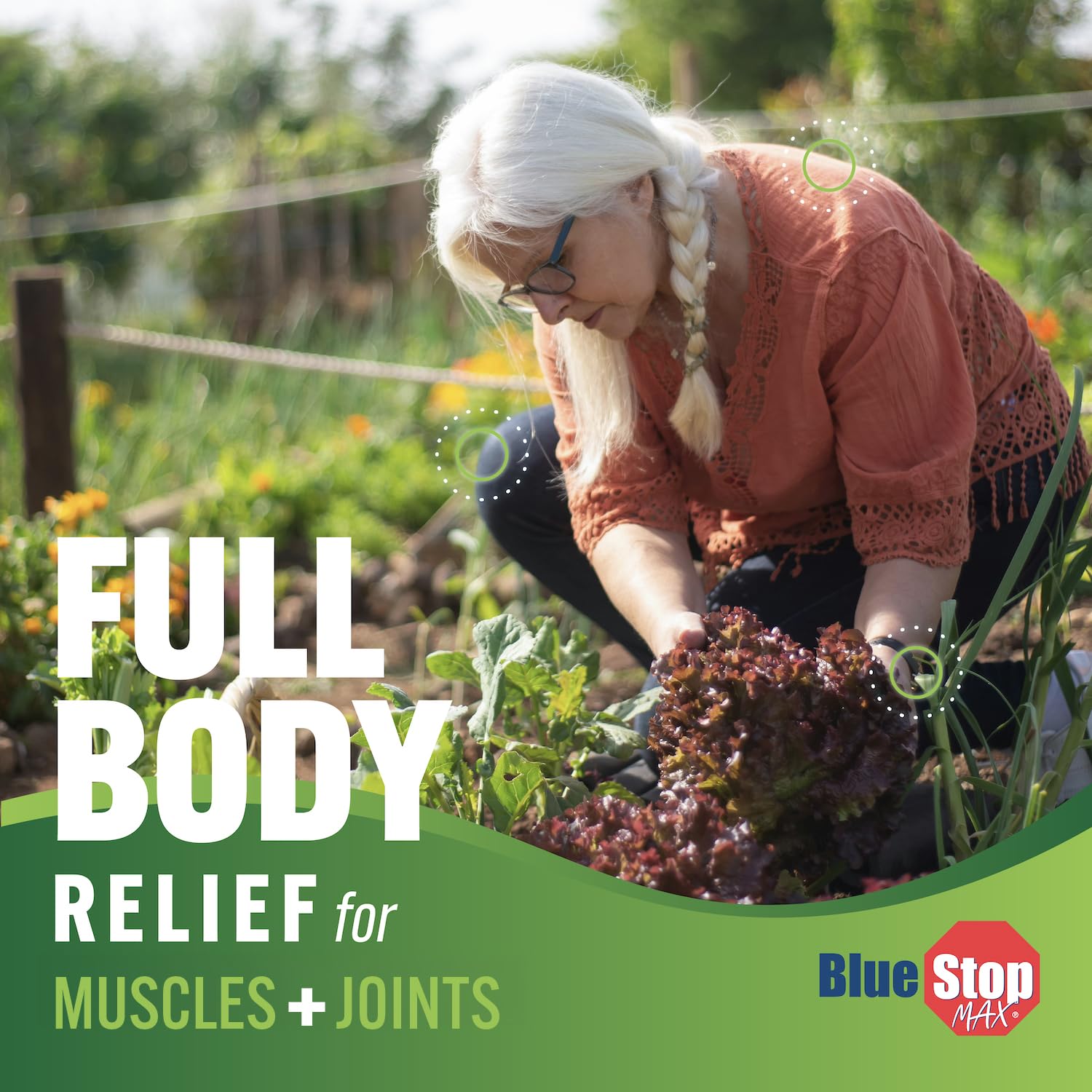Blue Stop Max Massage Gel for Body Aches, 16 oz Pump Bottle; 3 in 1 Product Relieves Body Aches, Supports Joints and Nourishes The Skin Blue Stop Max Au supplements