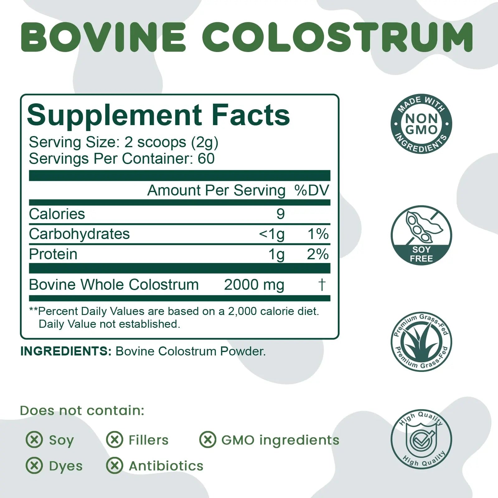 MICYDELAS Bovine Colostrum Supplement Powder 50% IgG Premium Bovine Colostrum for Gut Health Support, Immune Support, Muscle Recovery & Overall Wellness, Grass Fed, Non-GMO, Unflavored, 60 Servings MICYDELAS Au supplements