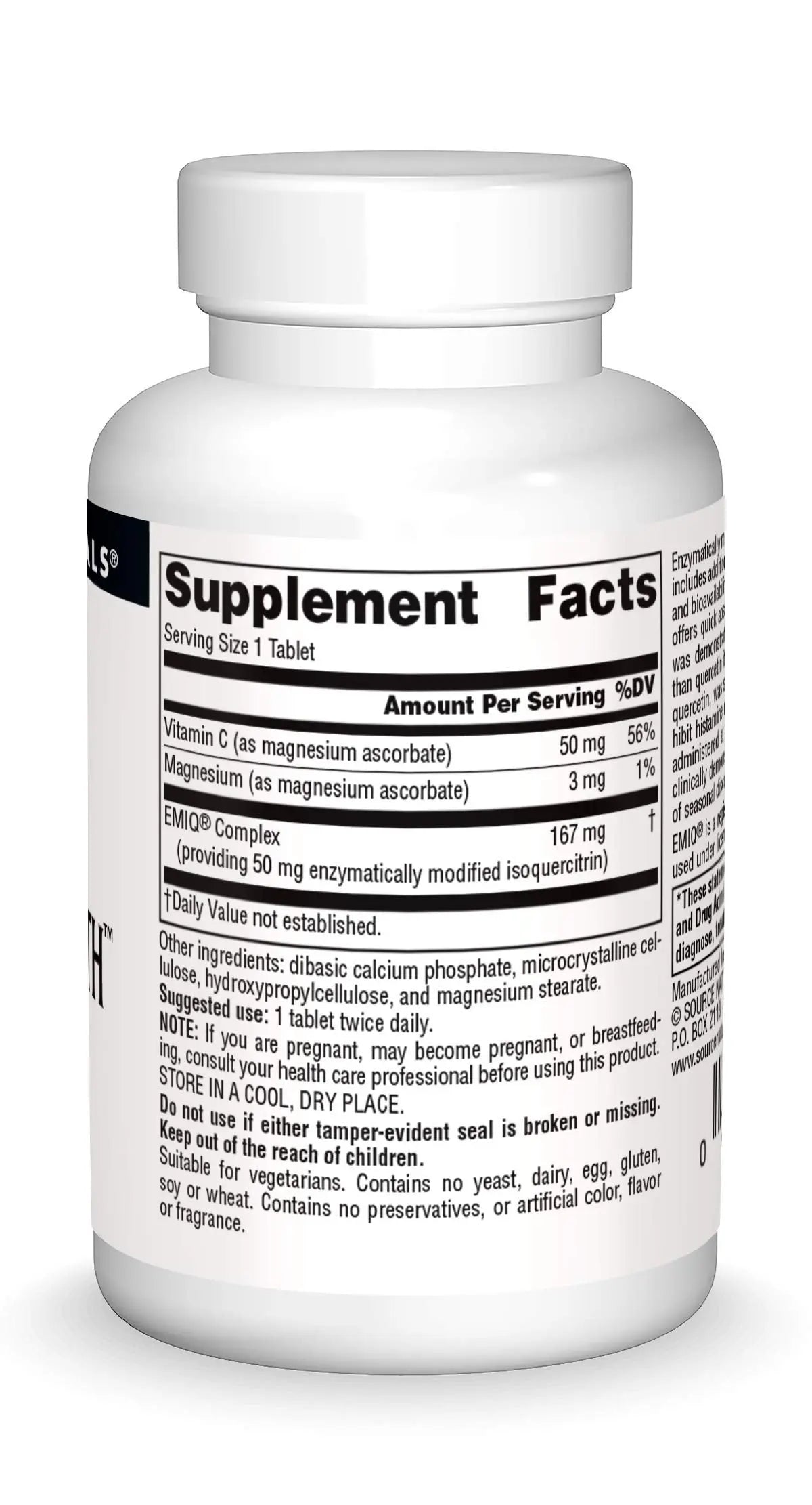Source Naturals AllerStrength Fast-Acting Seasonal Immune Support - Highly Bioavailable Quercetin* - 60 Tablets Source Naturals Au supplements