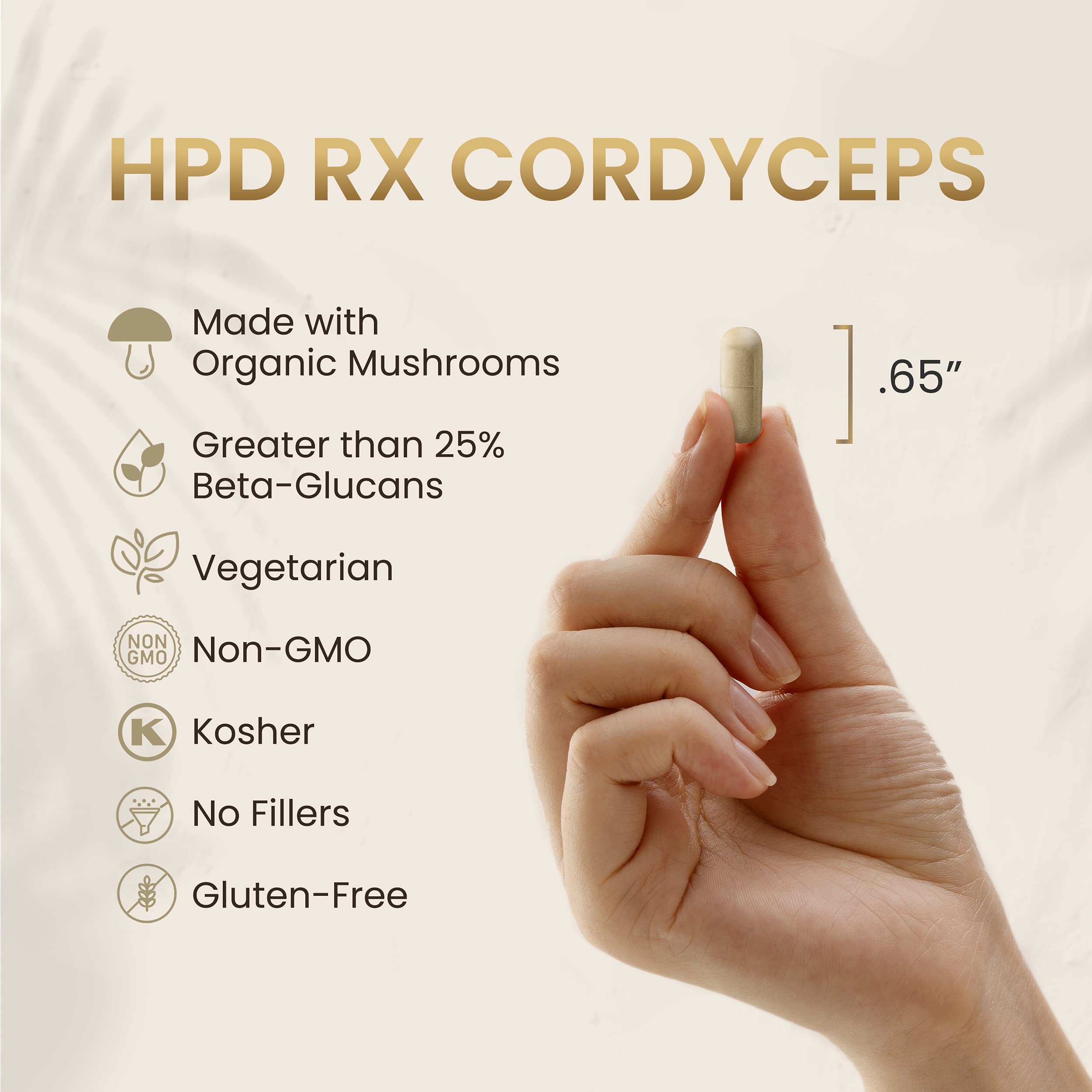 HPD Rx Premium Organic Cordyceps Mushroom Extract Performance Supplement HPD Rx Au supplements
