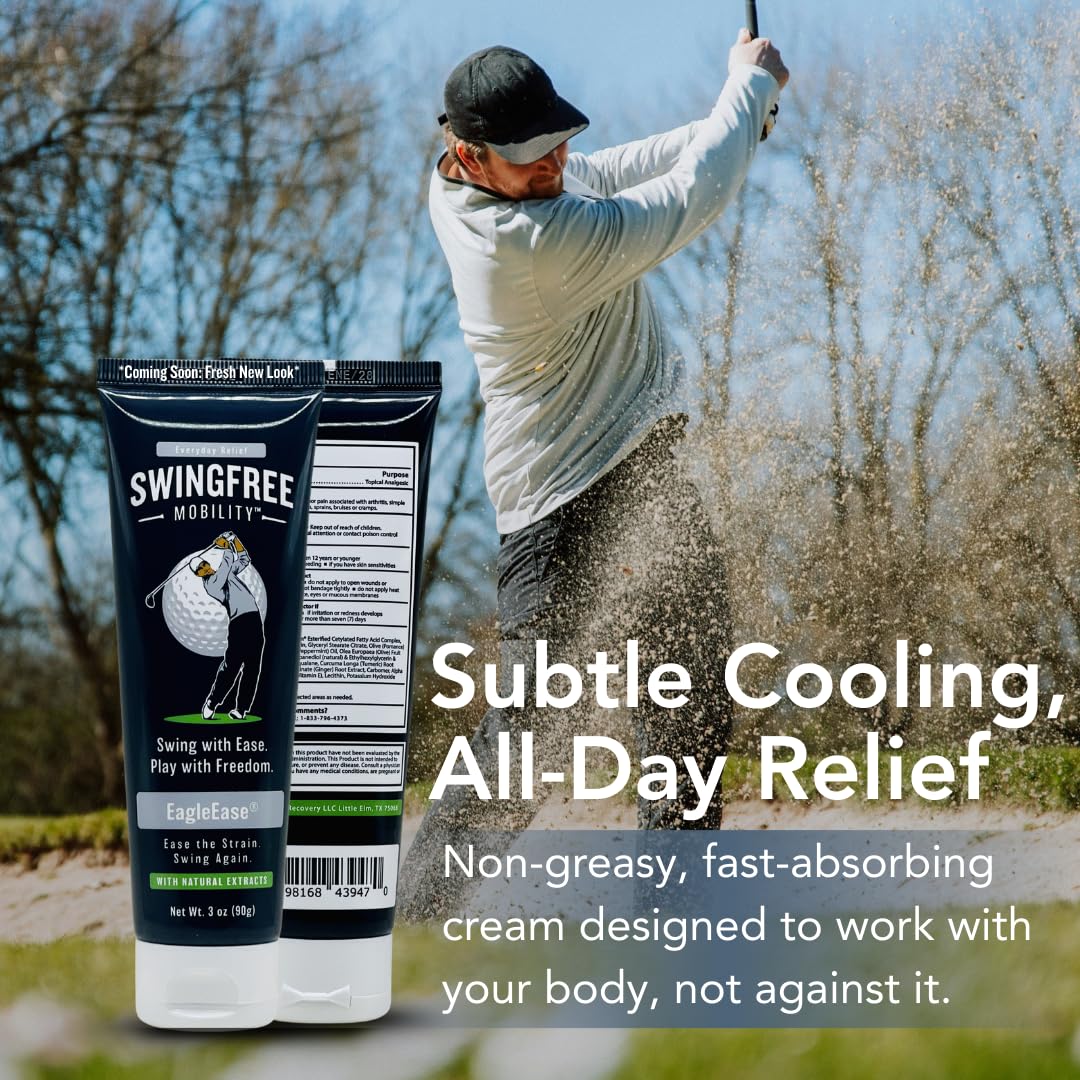 EagleEase – Targeted Joint Support Cream for Golfers & Athletes | Helps Support Elbows & Mobility During & After Play | Fast-Absorbing – 3 oz SwingFree Mobility Au supplements