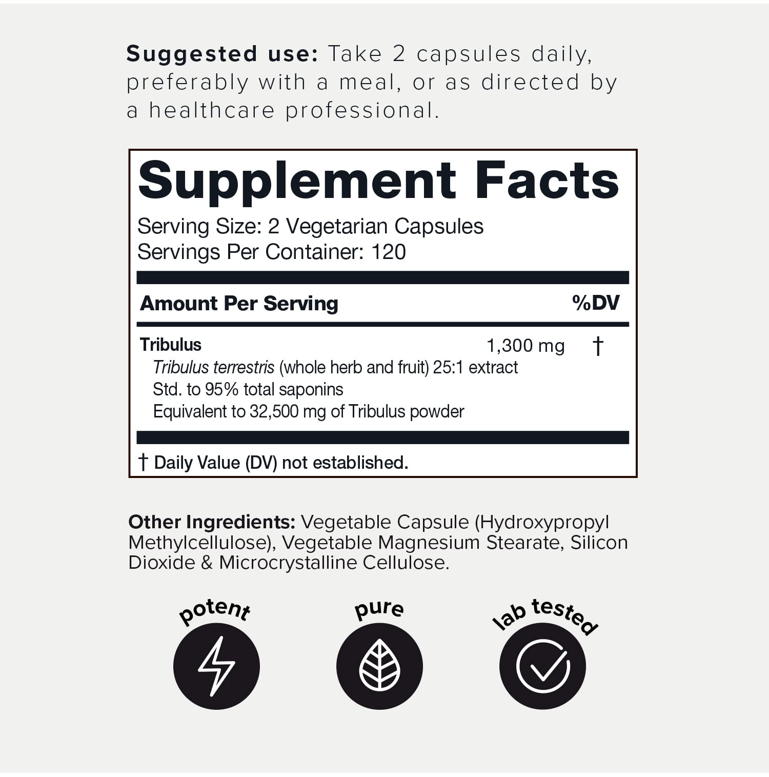 Toniiq Ultra High Strength Tribulus Capsules - 95% Steroidal Saponins - 1300mg Concent Toniiq Au supplements