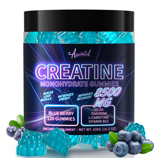 Asumtal Creatine Monohydrate Gummies Complex 8500 MG for Men & Women, Creatine Monohydrate Supplement for Muscle Growth, Strength & Energy Support AsumtalUS supplements