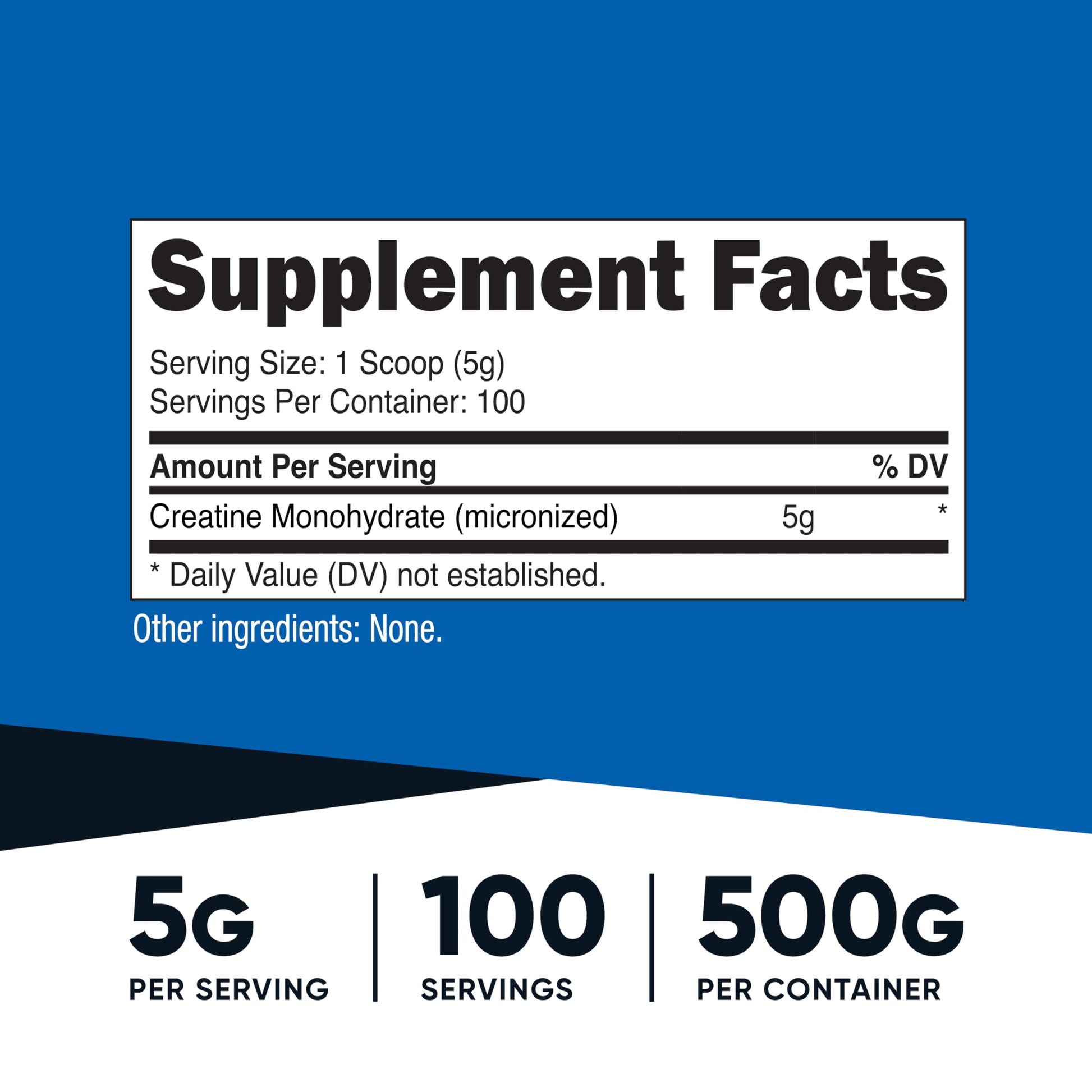 Nutricost Creatine Monohydrate Micronized Powder 500G, 5000mg Per Serv (5g) - 100 Servings, 17.9 Oz Nutricost Au supplements