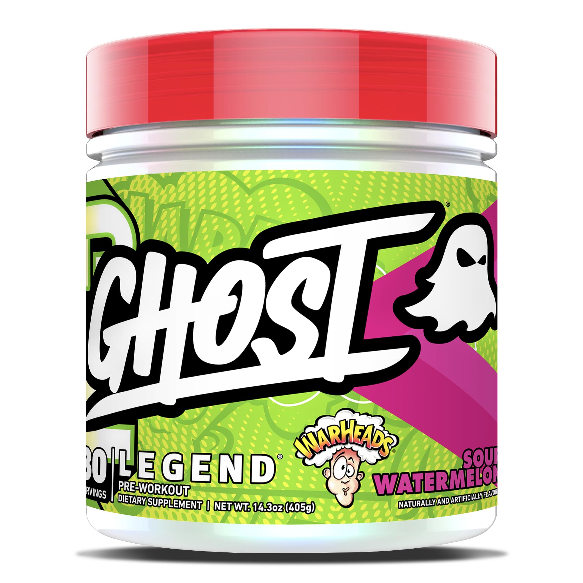 GHOST Legend V3 Pre-Workout Powder, Warheads Sour Watermelon - 30 Servings – Pre GHOST Au supplements