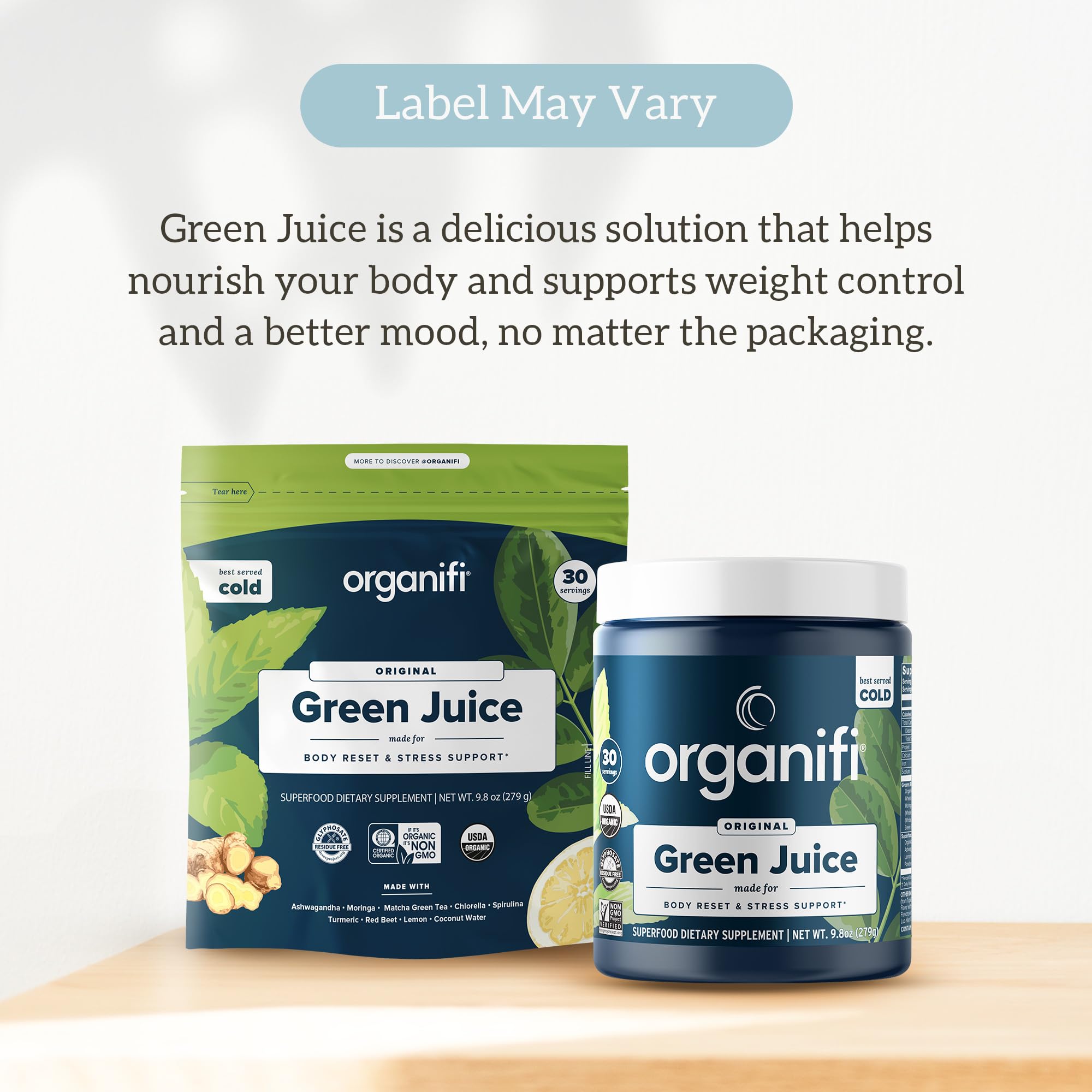Organifi Green Juice - Powder Supplement with Organic Spirulina, Ashwagandha Organifi Au supplements