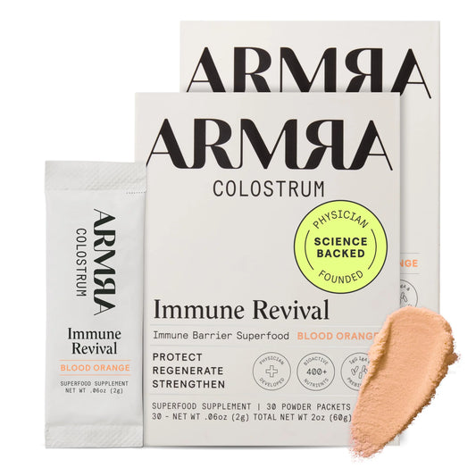 ARMRA Colostrum Powder | Blood Orange | Gut Health & Bloating | Skin & Hair | Immunity | Keto, Gluten & Fat-Free | 60 Servings ARMRAAU supplements
