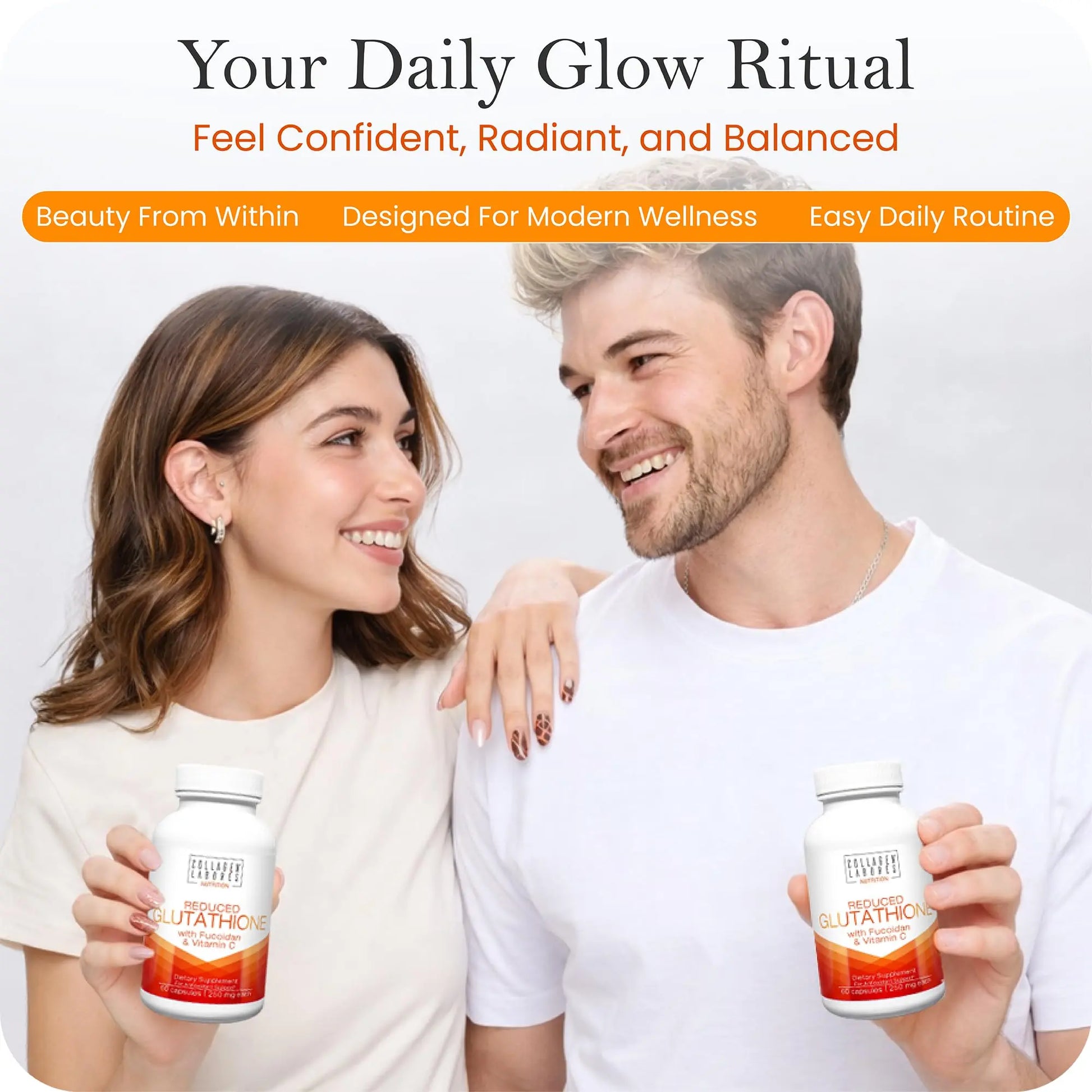 Advanced Glutathione Complex 500mg – with Fucoidan & Vitamin C – Antioxidant Support for Skin Glow, Detox & Immune Health – Non-GMO, Made in USA (60 Capsules) Collagen Laborés Au supplements