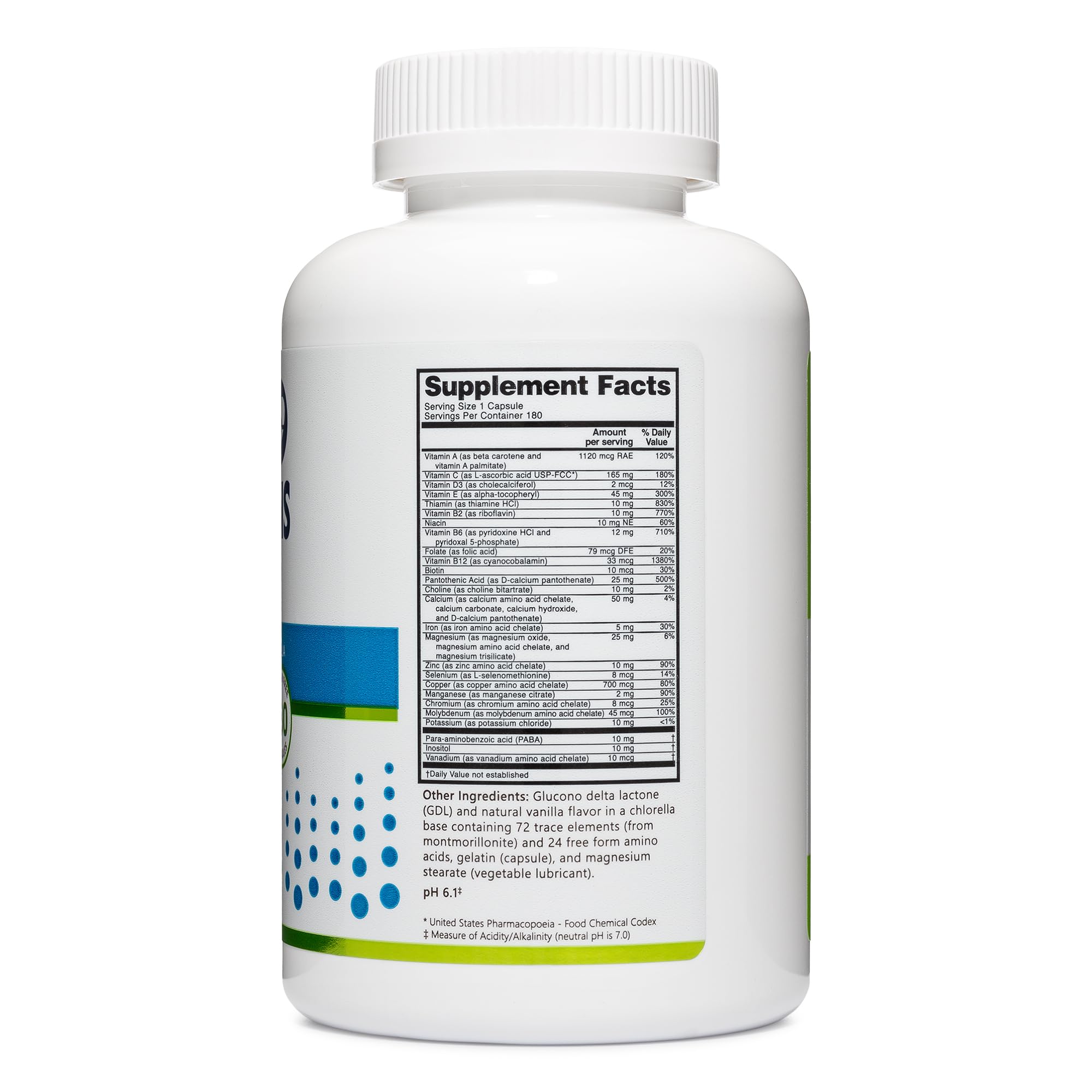 NutriBiotic – Multi Vitamins & Minerals, 180 Ct Capsules (Formerly Hypoallergenic Multiple) | 72 Pure Trace Elements in a Base of Chlorella | Pharmaceutical-Grade & Highly Absorbable | Gluten Free NutriBiotic Au supplements