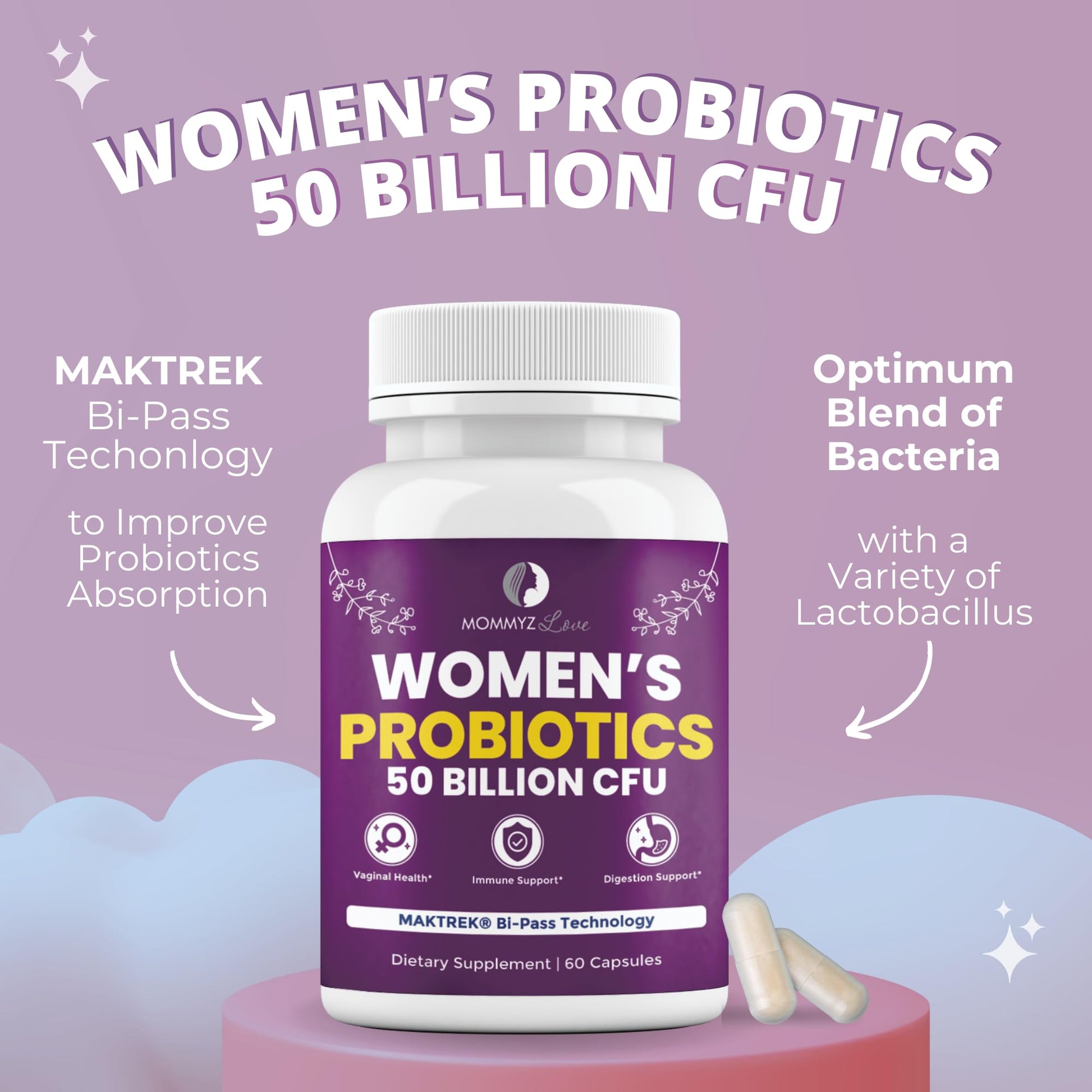 Probiotics for Women Digestive Health + Vaginal Probiotics for Vaginal Odor Control, Balanced PH Levels Mommyz Love Au supplements