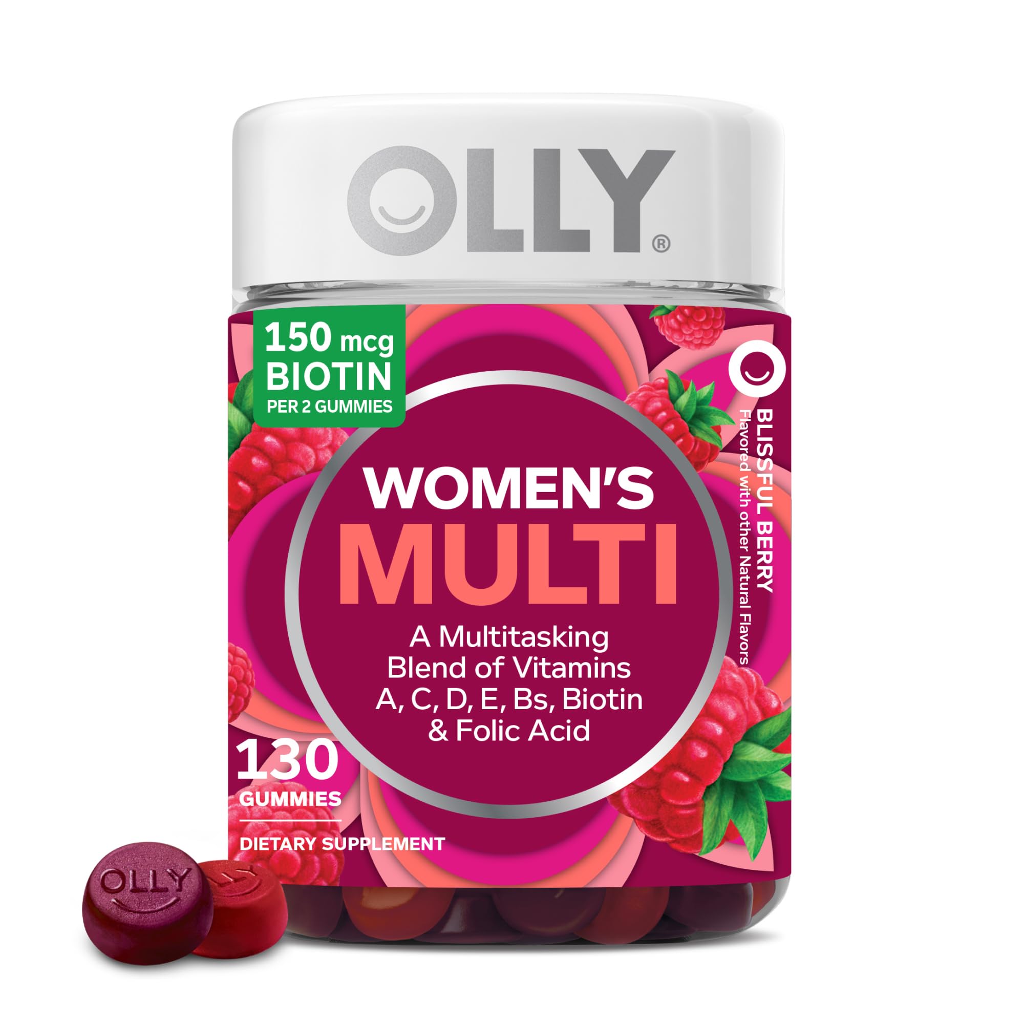 OLLY Women's Daily Multivitamin Gummy, Vitamins A, D, C, E, Biotin, Folic Acid, Adult Chewable Vitamin, Berry Flavor OLLY Au supplements