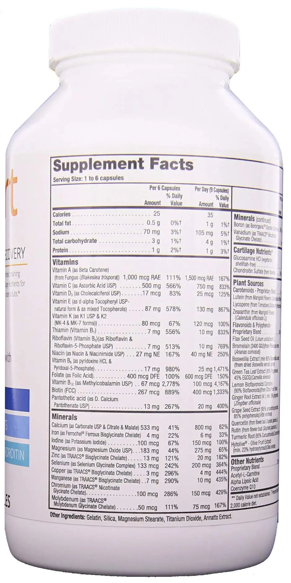 Nutriex Sport Comprehensive Multivitamin Supplement with Glucosamine & Chondroitin 270 Capsules Nutriex Au supplements