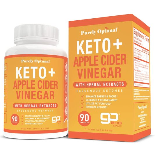 Purely Optimal Premium Keto+Apple Cider Vinegar Pills - Promote Ketosis, Boost Energy Purely OptimalAU supplements
