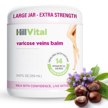 Hill Vital Natural Solutions HillVital Herbal Leg Care Balm with Horse Chestnut – Lightweight Botanical Cream for Daily Skin Care & Massage, Non-Greasy Formula for Legs & Body, 250 ml Hill Vital Natural Solutions Au supplements