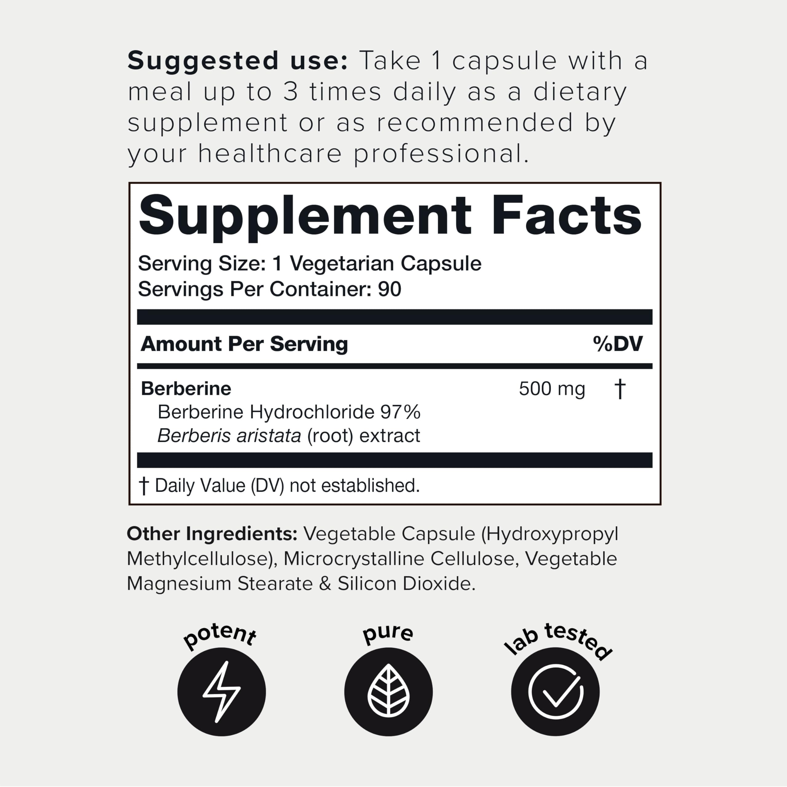 Toniiq Ultra High Strength Berberine HCl 500mg from The Himalayas - Berberine Suppleme Toniiq Au supplements