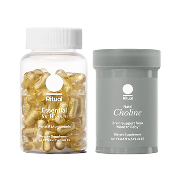 Ritual Mom-to-Baby Set with Prenatal Vitamins and Natal Choline Supplements, Supports Pregnancy, Baby's Cognitive Function, Fetal Brain Development, 30 Day Supply Ritual Au supplements