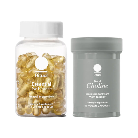 Ritual Mom-to-Baby Set with Prenatal Vitamins and Natal Choline Supplements, Supports Pregnancy, Baby's Cognitive Function, Fetal Brain Development, 30 Day Supply RitualAU supplements
