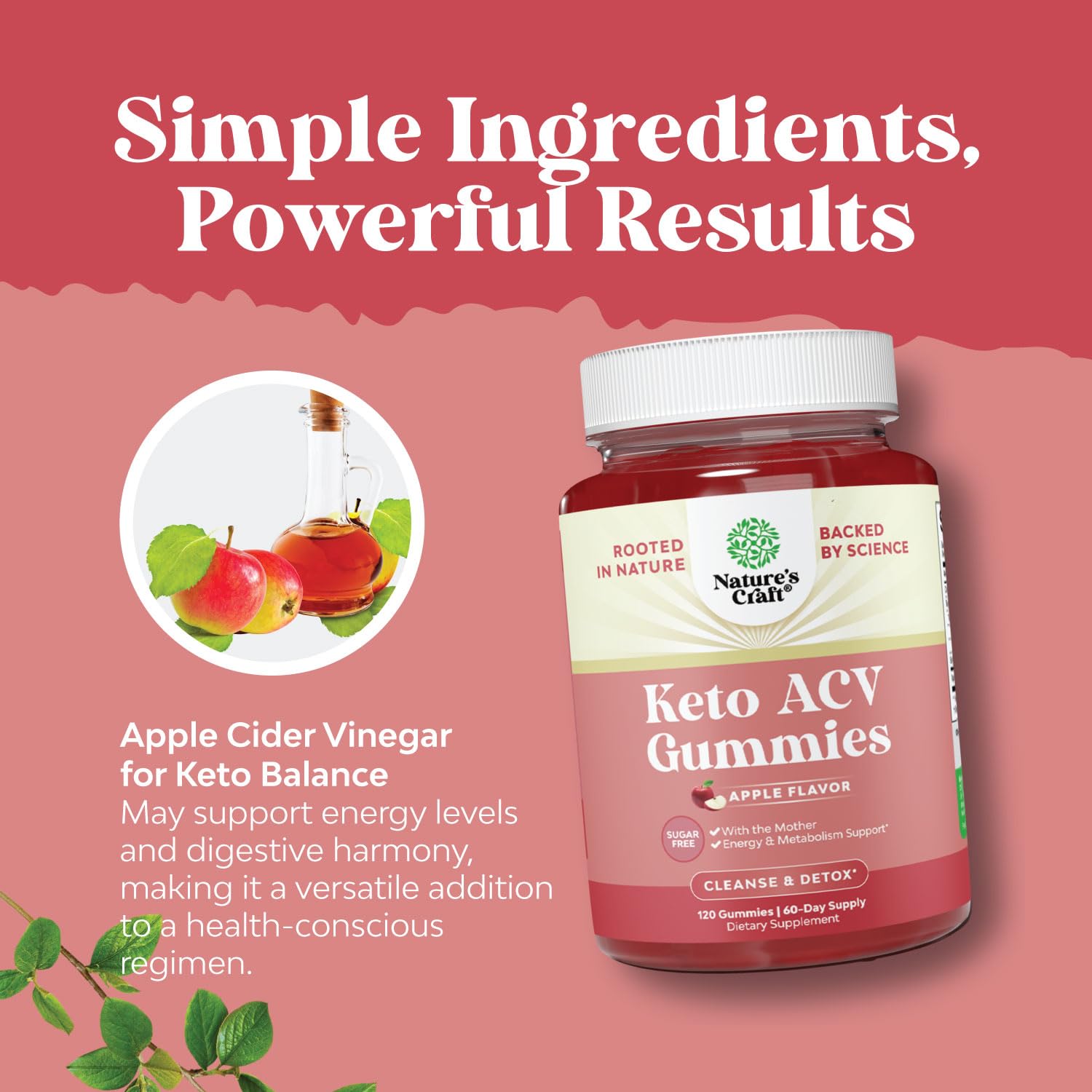 Vegan Advanced Keto ACV Gummies - Keto Apple Cider Vinegar Gummies Sugar Free Natures Craft Au supplements