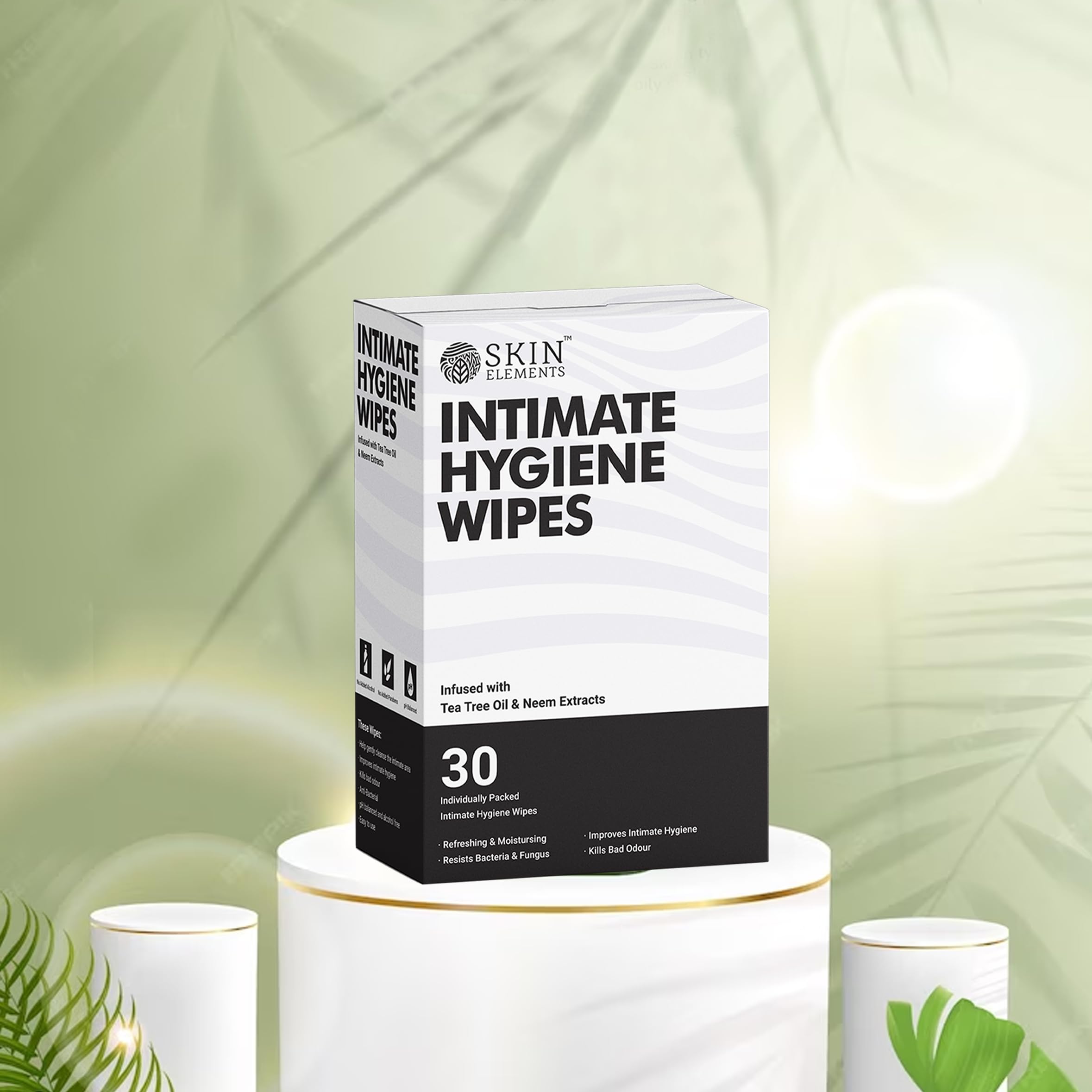 Skin Elements Intimate Hygiene Wipes | pH Balanced Wipes with Tea Tree Oil | Avoids Itching and Bad Odor Skin Elements Au supplements