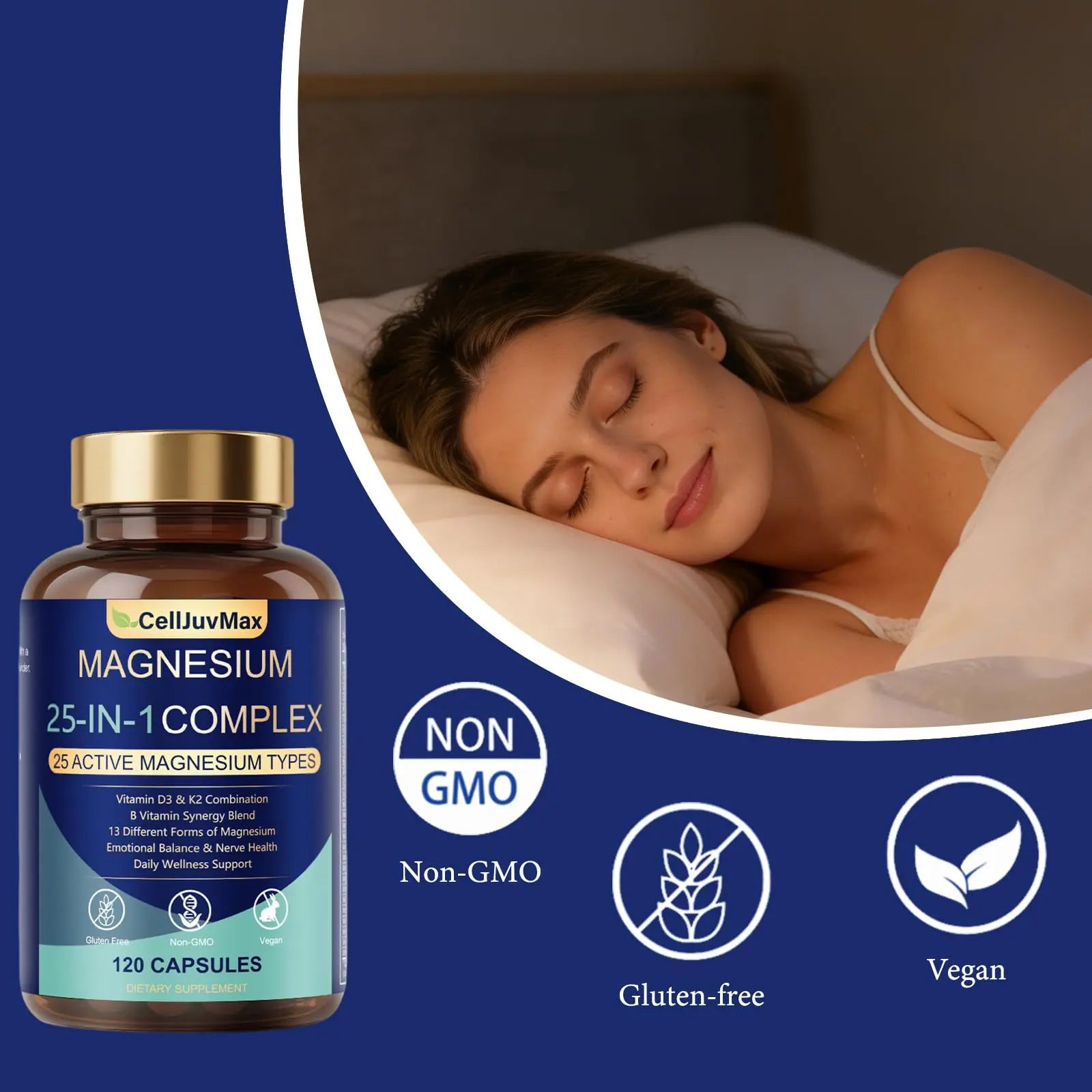 25-in-1 Magnesium Complex | Multi-Form Absorbable Blend for Daily Nutritional Support, 120 Vegan Caps (1) PBZPBZ Au supplements