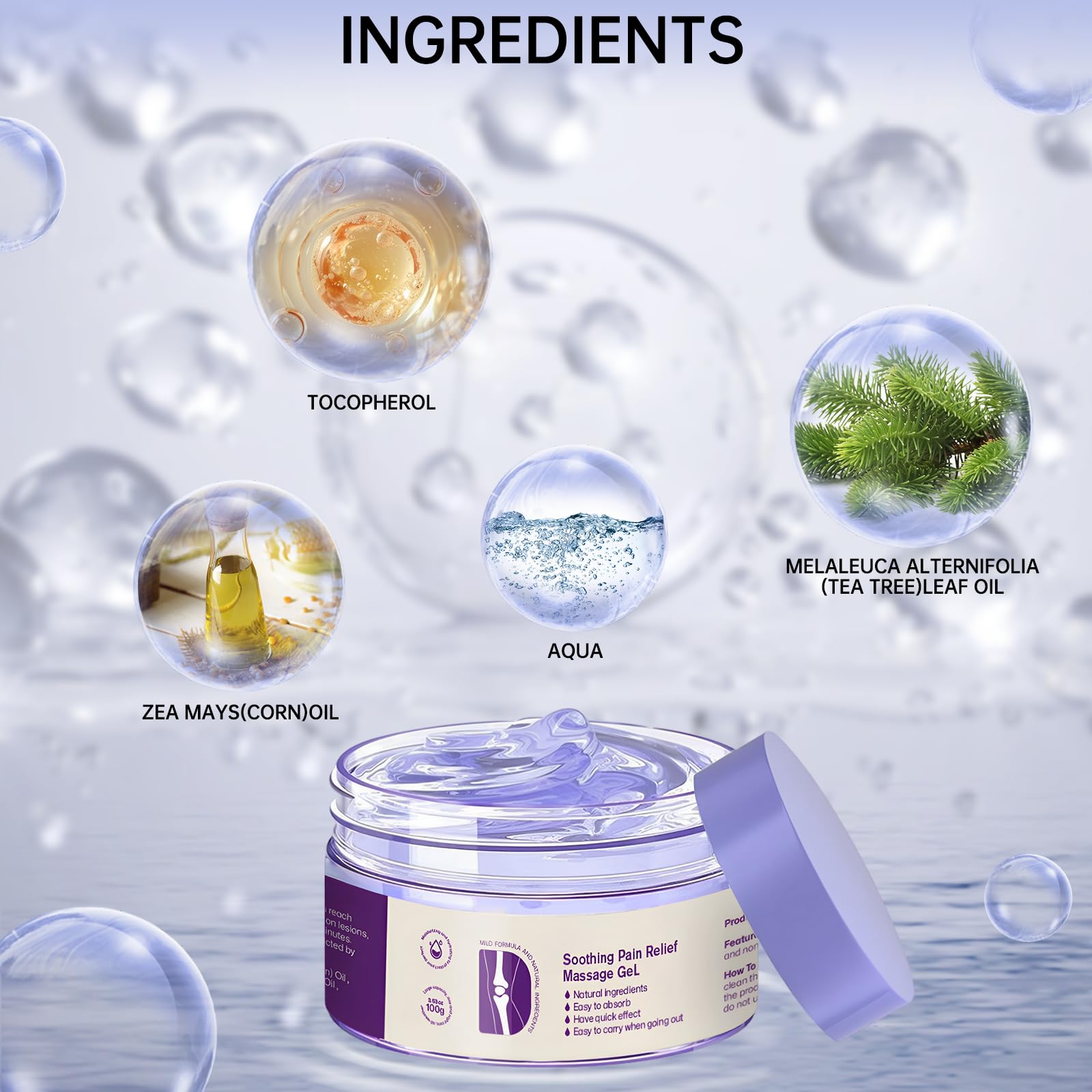 2PCS Kresin Joint Pain Gel Purple Gel,Soothing Pain Relief MassageGel,Purple Joint Repair Cream,Effective Soothesfor Back, Neck, Hands, and Feet MEIEGOU Au supplements
