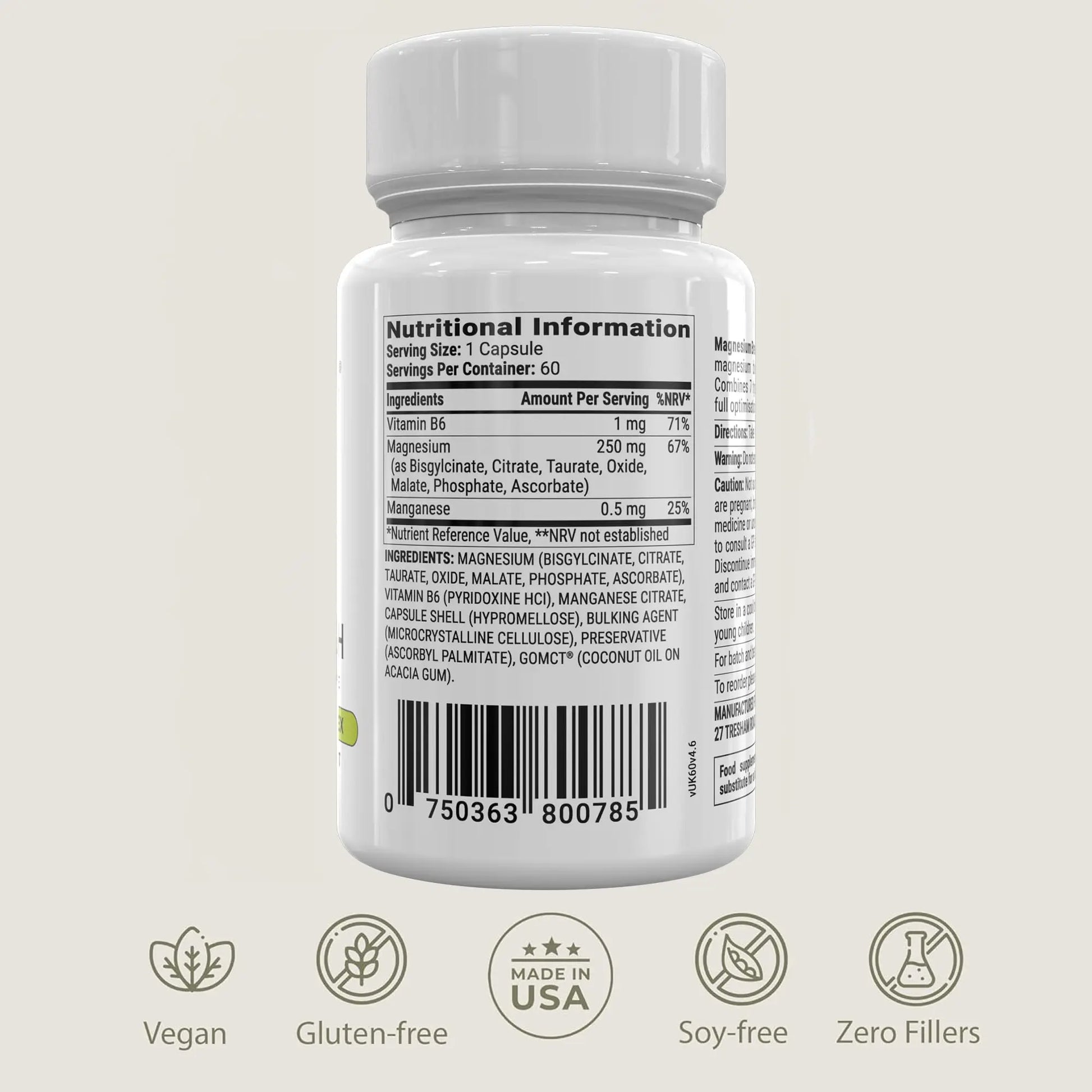 BIOptimizers Magnesium Breakthrough Supplement with 500mg - 7 Forms of Magnesium: Glycinate, Malate, Citrate, and More - Natural Support for Sleep and Cognitive Function -60 Capsules- Calming Vitamins BIOptimizers Au supplements