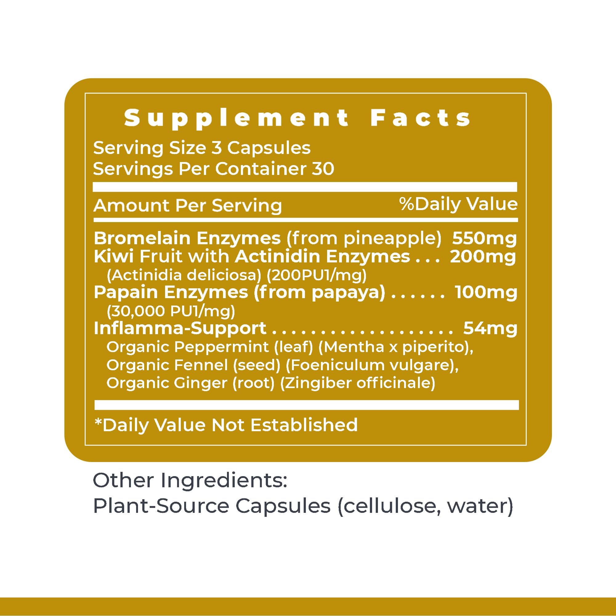 Premier Research Labs Inflammacidin - Digestive Enzymes, Papain from Papaya, and Bromelain Enzymes for Digestion, Plant Enzymes for Women & Men, Vegan Friendly - 90 Vegetarian Capsules Premier Research Labs Au supplements