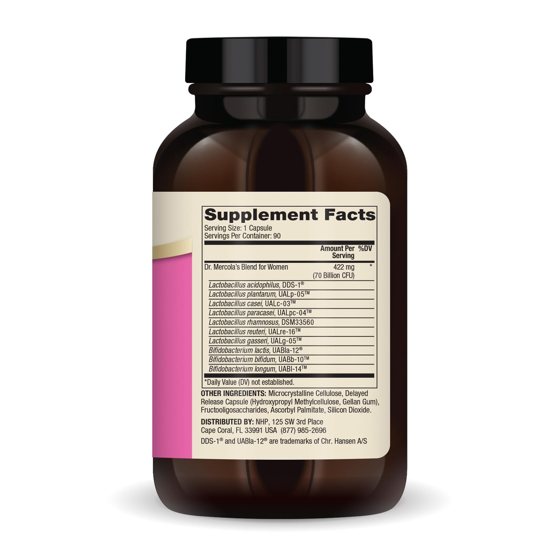 Dr. Mercola Complete Probiotics for Women - Supports Gut, Vaginal & Immune Health - Contains Lactobacillus Strains - Non-GMO, Gluten-Free & Soy-Free - 90 Capsules (90 Servings) Dr. Mercola Au supplements