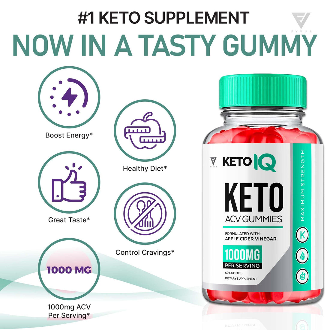 (3 Pack) Keto IQ KetoIQ Keto ACV Gummies, Keto IQ ACV Gummies Advanced Weight Loss Fyvus Au supplements