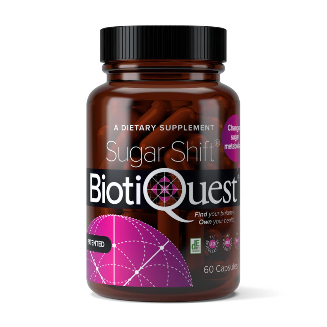 BiotiQuest Sugar Shift Probiotic | Helps Decrease Sugar & Carb Cravings and Supports Digestive Balance | 22 Billion CFU | Non-GMO, Gluten-Free, & Vegan | 60 Servings BiotiQuest Au supplements