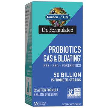Garden of Life Dr. Formulated Pre, Post & Probiotics Gas & Bloating Once Daily 3-in-1 Complete Prebiotics, Postbiotics & Probiotics – 50 Billion CFU, Non-GMO, Gluten-Free, 30 Day Supply Garden of Life Au supplements