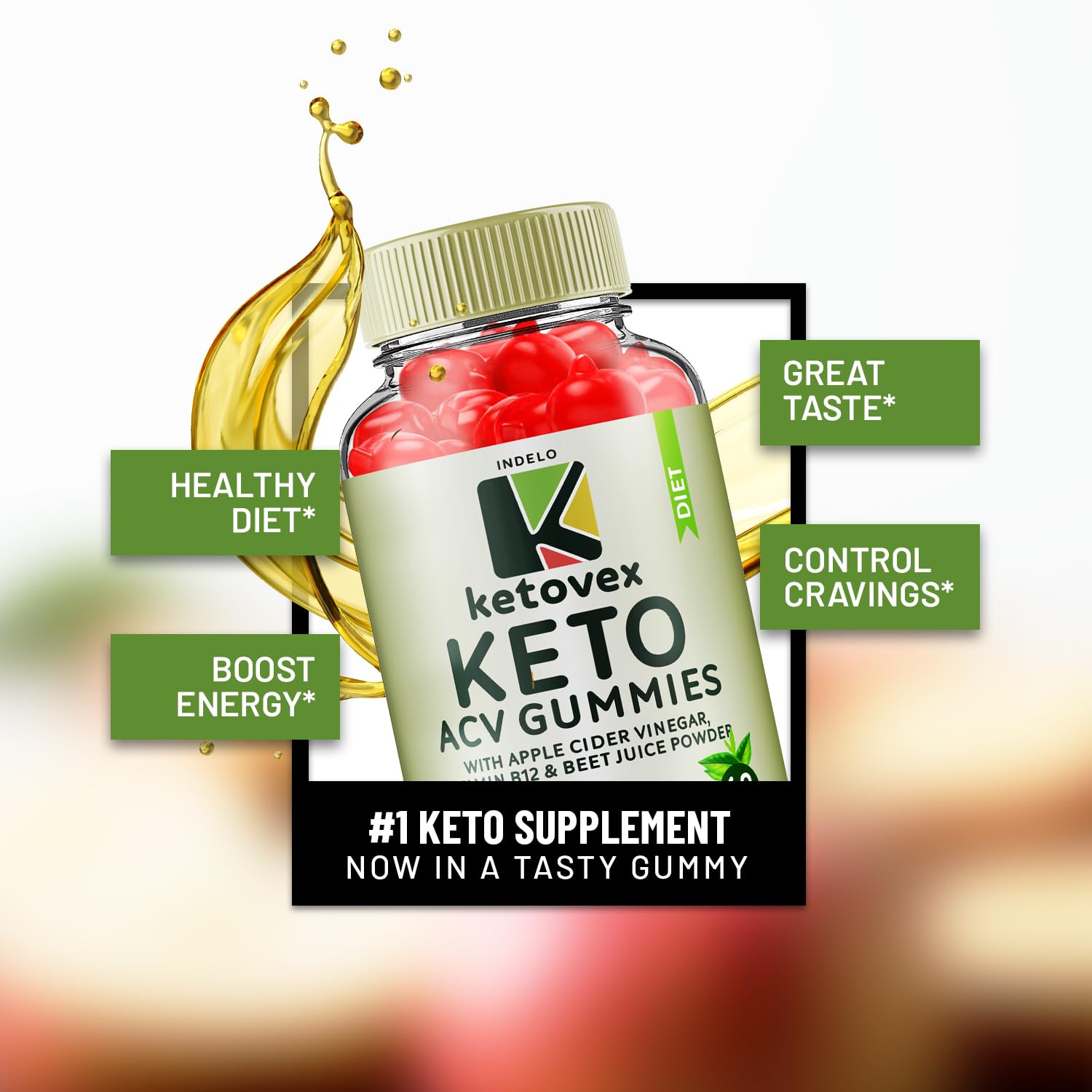 (3 Pack) Ketovex Keto BHB Gummies Advanced Formula, Ketovex BHB ACV Gummies Indelo Au supplements