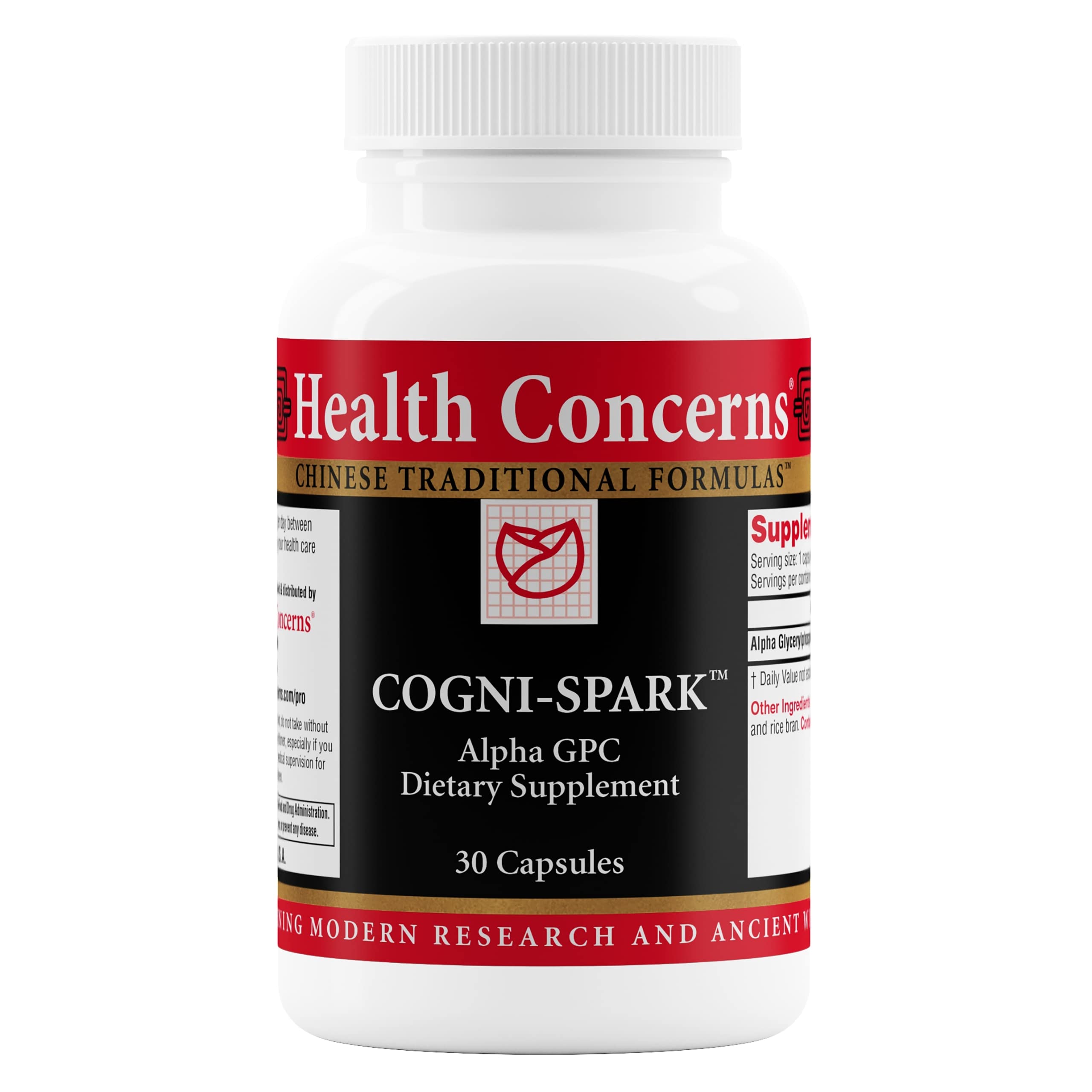 Health Concerns Cogni-Spark – Brain Support for Memory, Focus, and Mental Clarity – Alpha-GPC Choline Supplement for Cognition, Nerve Function & Longevity – Cognitive Health Formula – 30 Capsules Health Concerns Au supplements