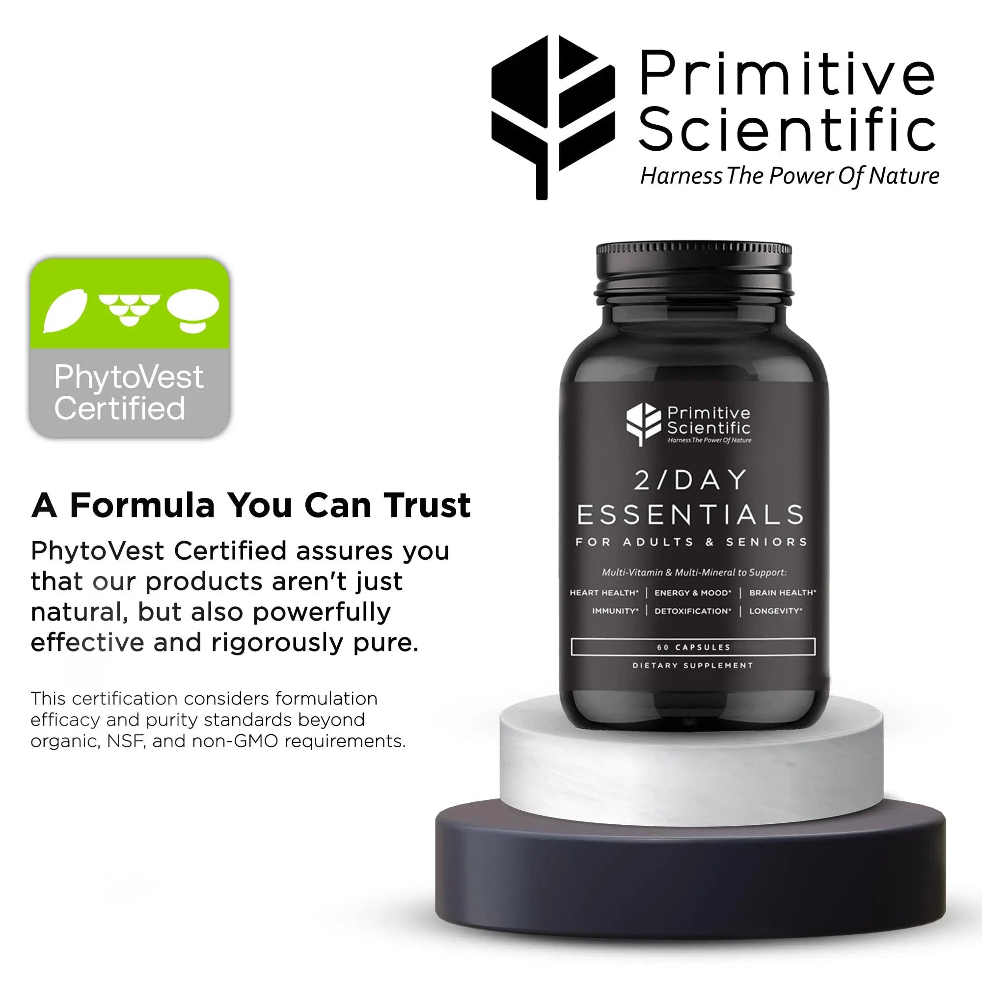Primitive Scientific Whole Food Daily Essential Multivitamins for Adults and Seniors - 2X a Day - Vitamin A, C, D, E, B12 and Minerals Primitive Scientific Au supplements