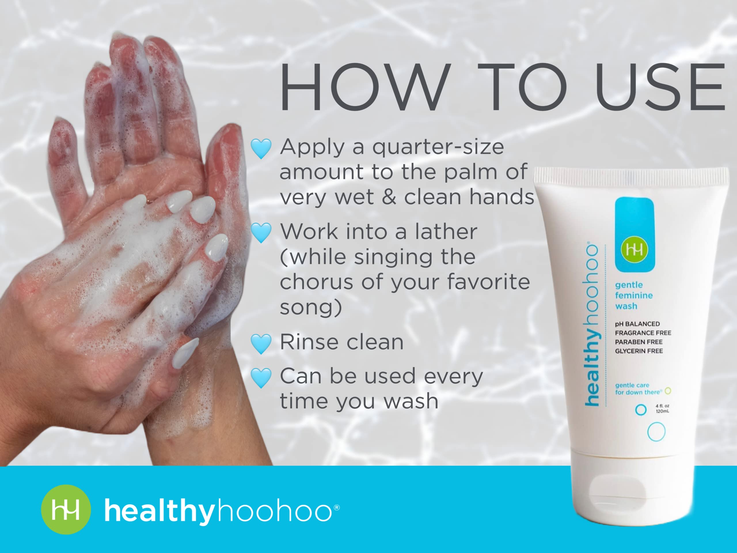 healthy hoohoo Gentle Feminine Wash - Organic Ingredients, pH Balanced, Fragrance Free healthy hoohoo Au supplements