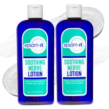 Epsom-It Soothing Nerve Lotion - Epsom Salt Magnesium Lotion, Topical Magnesium Cream with Capsaicin & Arnica to Provide Comfort for Legs, Knee and Feet, 8.0 oz., 2-Pack EPSOM-IT Au supplements