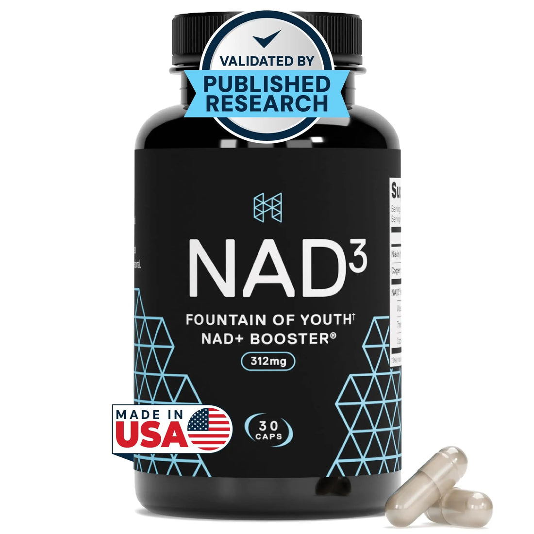 HPN NAD+ Booster – Nicotinamide Riboside Alternative (NAD3) for Men & Women | Anti Aging NRF2 Activator, 312 mg per Serving – Natural Energy Supplement for Longevity & Cellular Health, 30 Veggie Pills HPN uk supplements