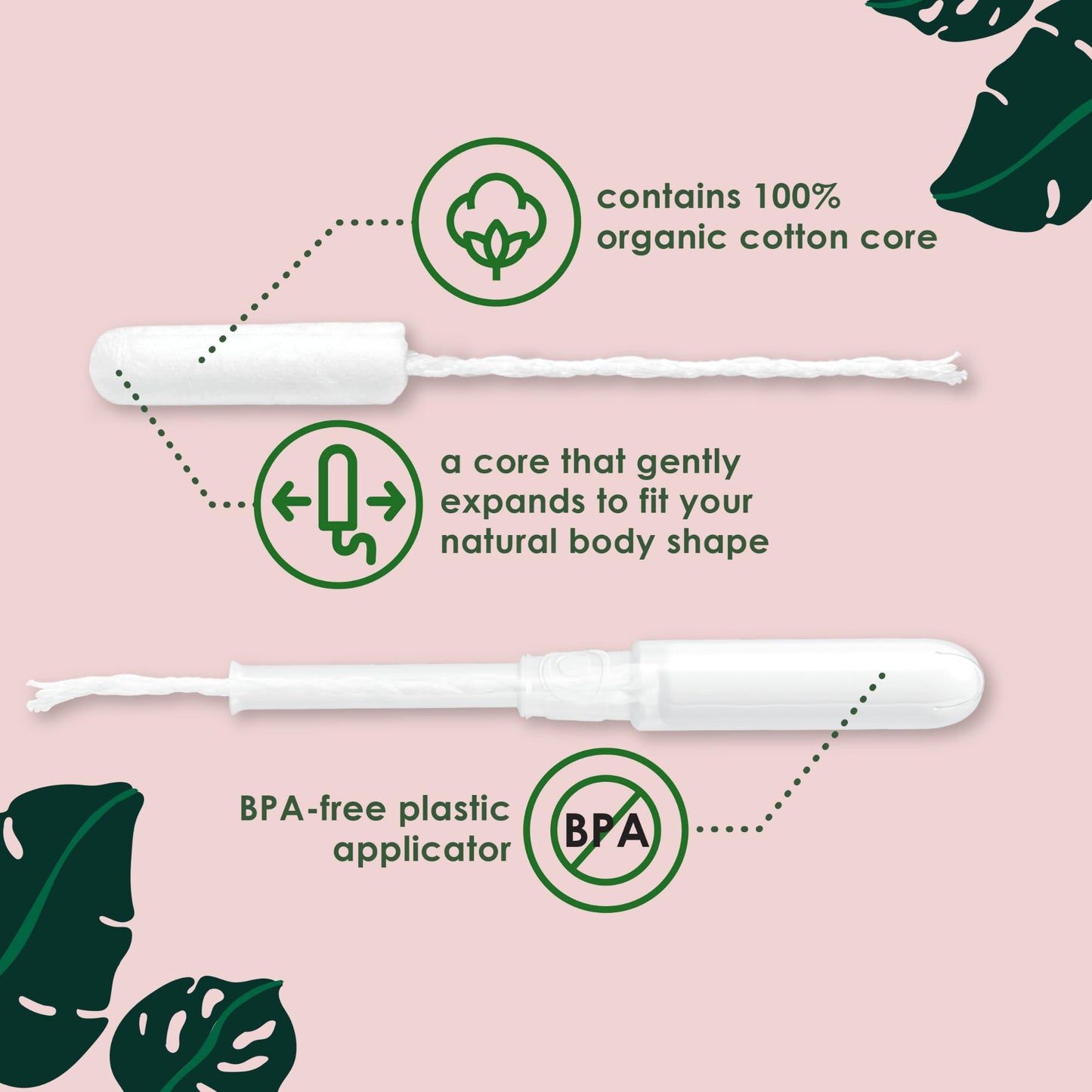 L. Organic Cotton Tampons - Regular 42 Count x 2 Packs (84 Count Total) (Packaging May Vary) L.US supplements
