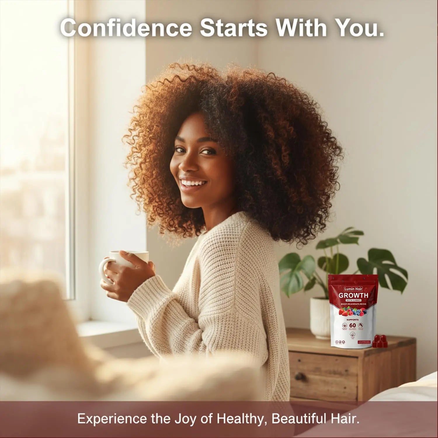 Lumin Hair Growth Gummies for Black Women, 60 Vegan Gummies, Daily Hair Nourishment with Biotin, Collagen & Botanical Extracts, Supports Healthy Hair Growth & Strength Lumin Hair Au supplements